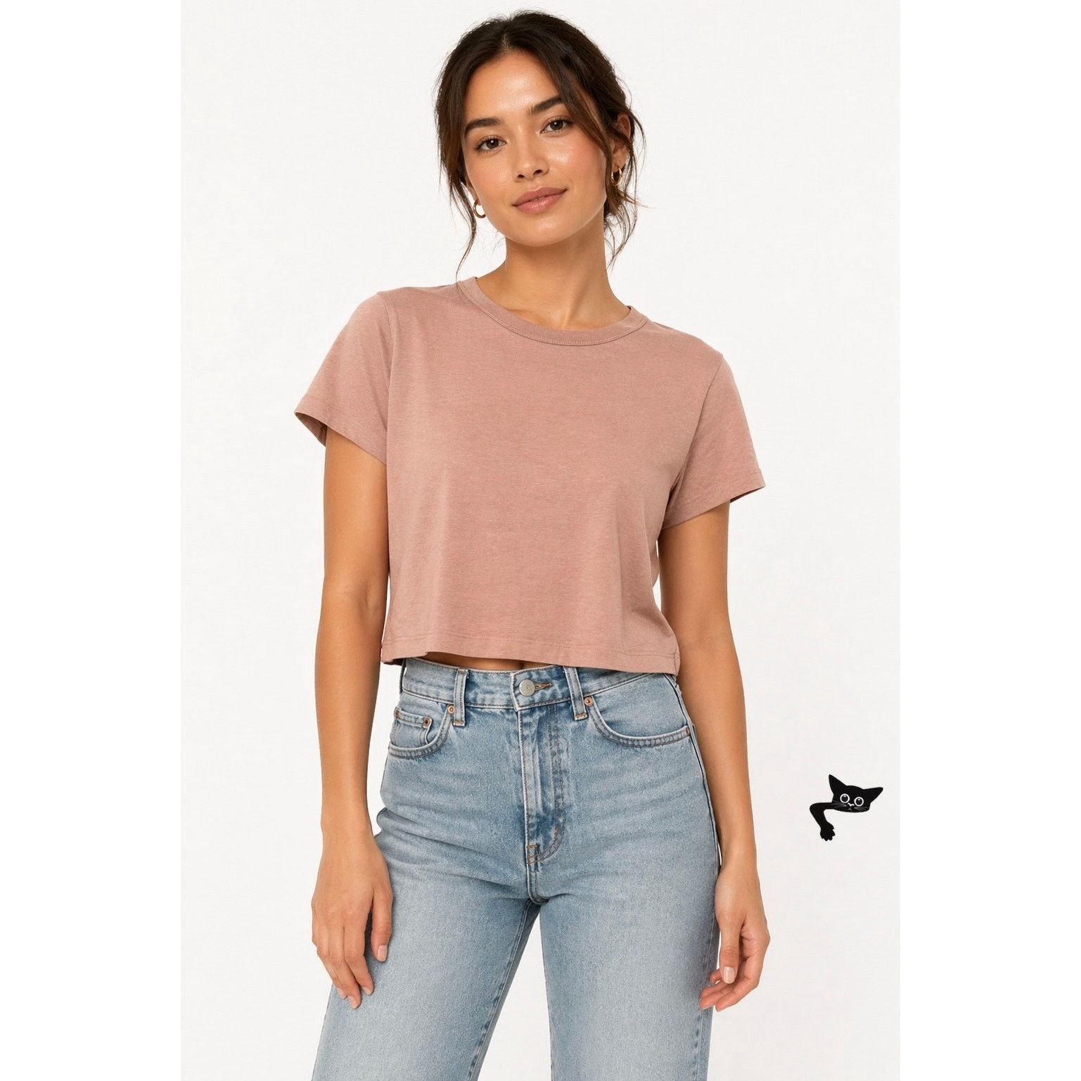Lululemon Lululemon Tan Cropped Tee Women 2 Cotton Blend Size XS / US 0-2 / IT 36-38 - 7 Thumbnail