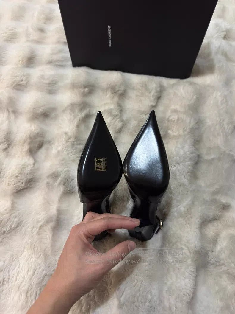 Saint Laurent Paris Saint Laurent Paris Crystal Rhinestone Patent Leather Poin Size US 6.5 / IT 36.5 - 6 Thumbnail