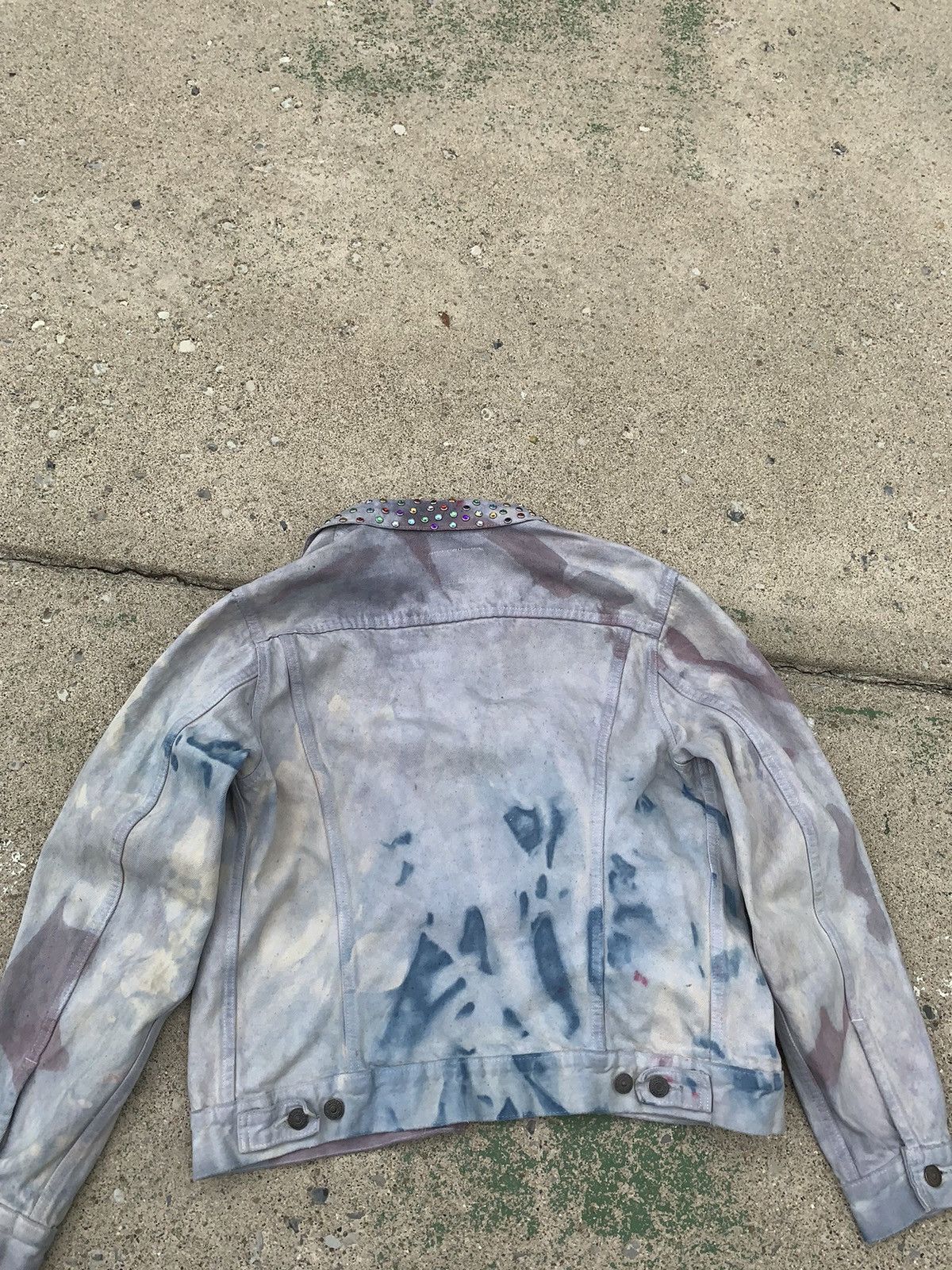 Levi's Sample 003 - Secret Color Distressed Denim Jacket Size US S / EU 44-46 / 1 - 4 Thumbnail
