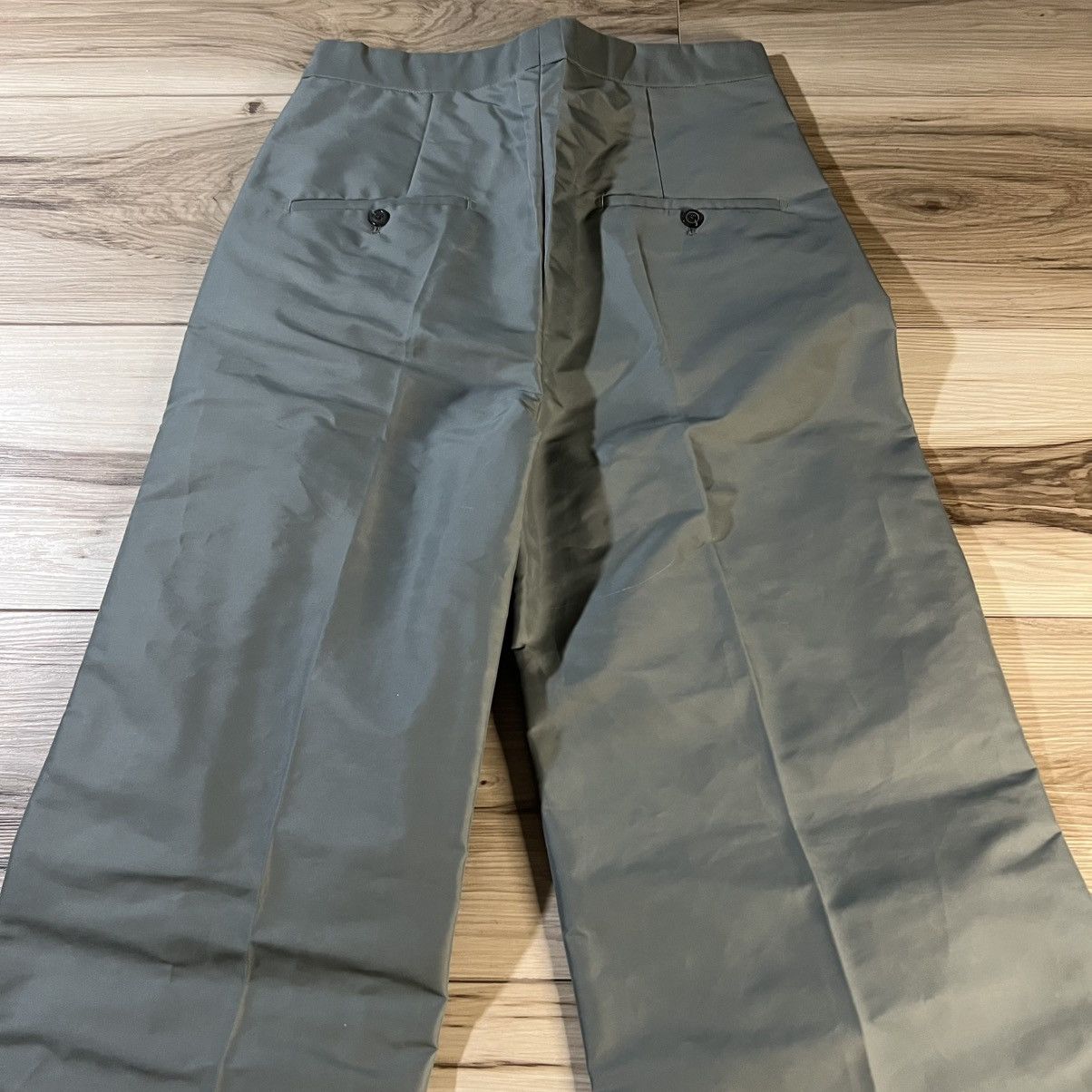 Rick Owens Rick Owens SS18 “Dirt” Sage Soul Train Nylon Trousers Size US 31 - 12 Thumbnail