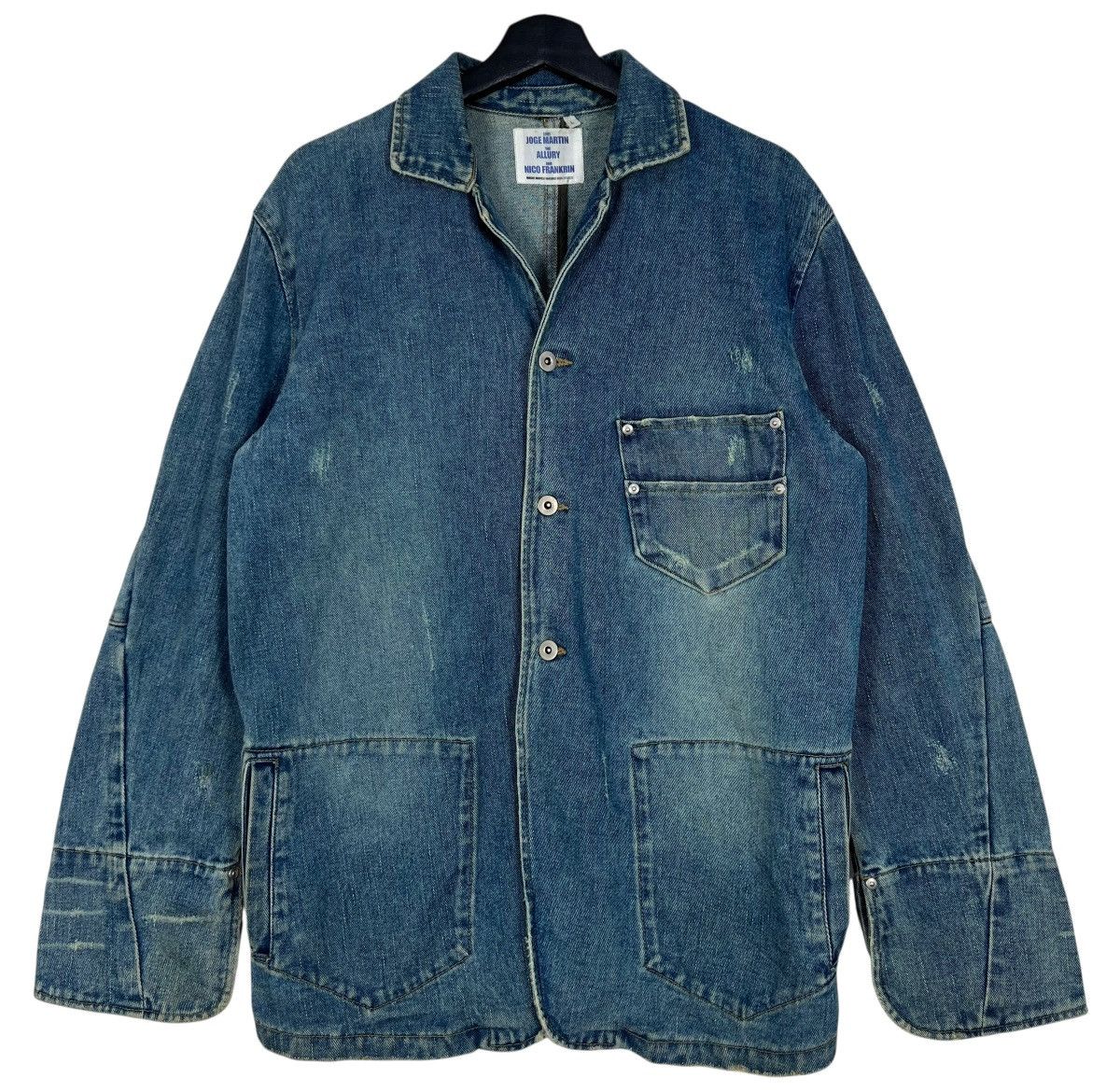 Japanese Brand Vintage Joge Martin Distressed Denim Chore Jacket Size US L / EU 52-54 / 3 - 1 Thumbnail