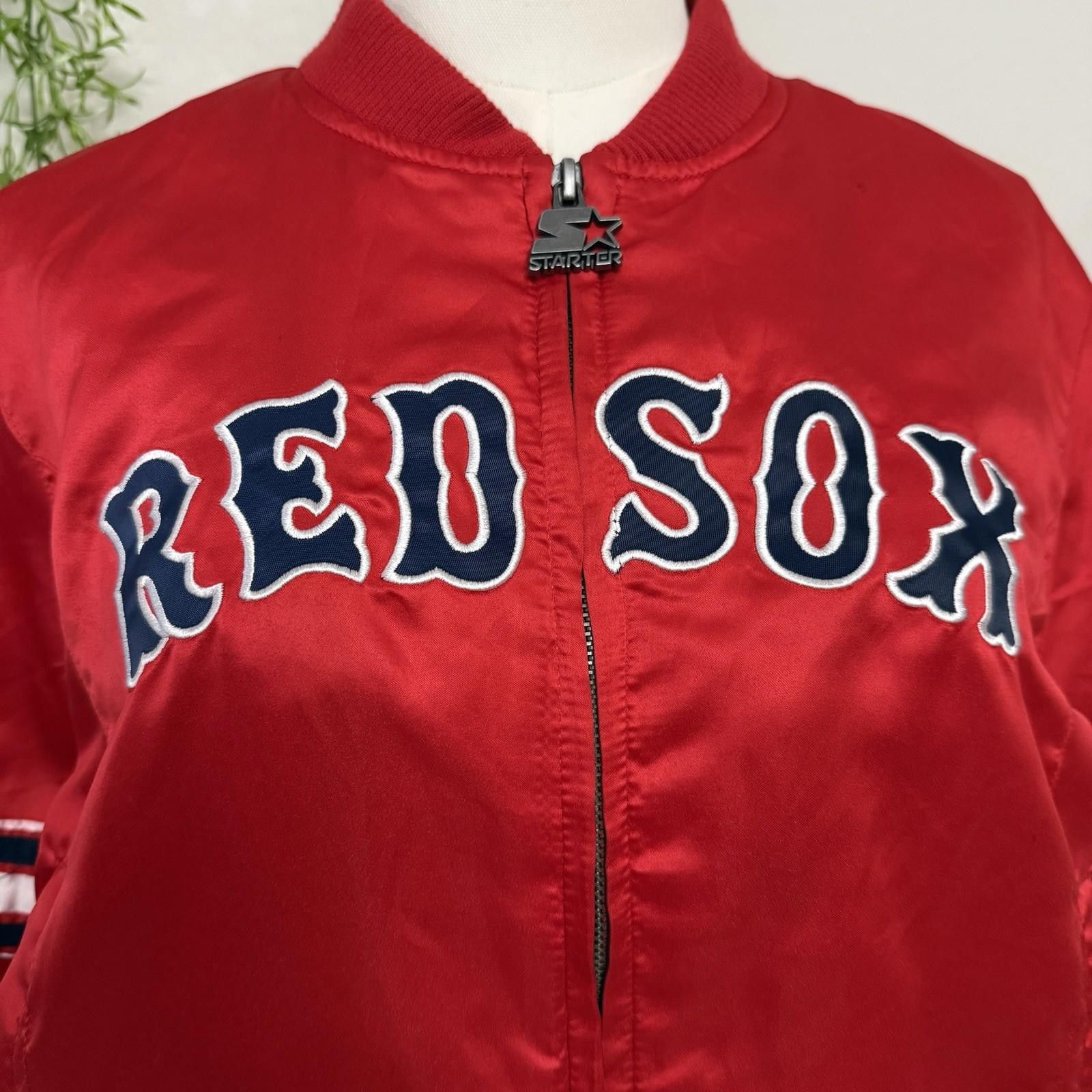 Starter Red Sox Starter Bomber Jacket Womens Large Size L / US 10 / IT 46 - 3 Thumbnail