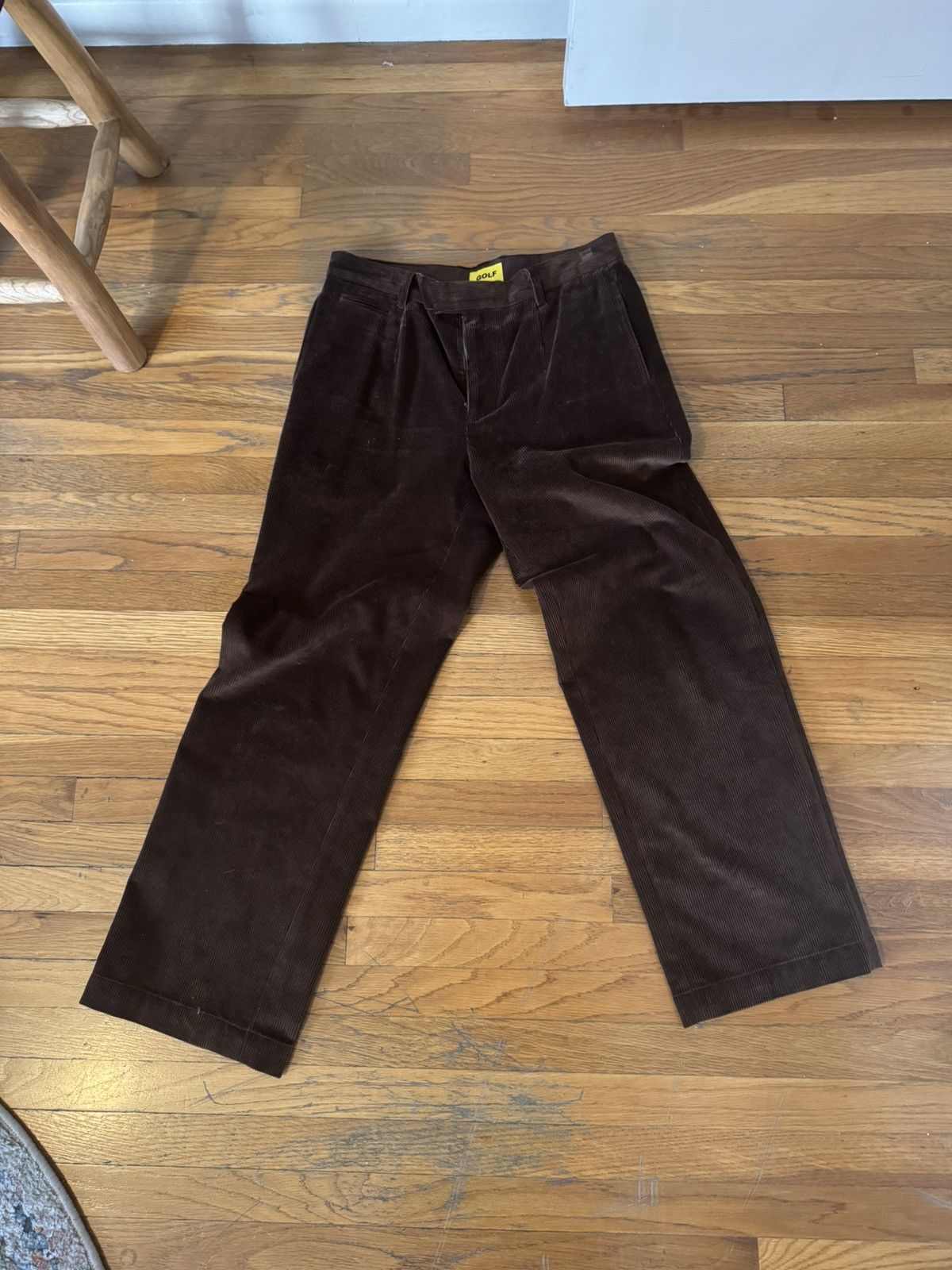 Golf Wang Grand logo linen trouser-brown | Grailed