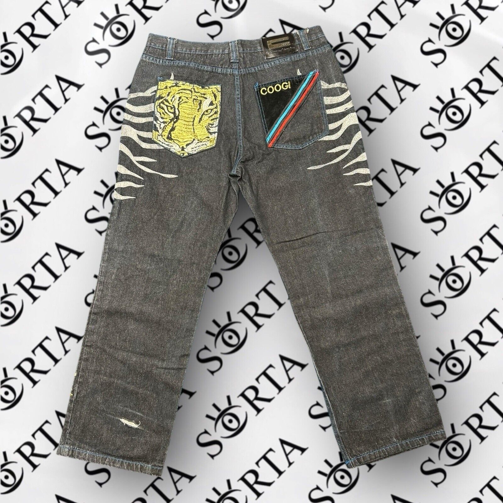Coogi VTG Baggy Y2K Coogi Jeans Tiger Silver Hip Hop Skater RARE Size US 40 / EU 56 - 1 Thumbnail