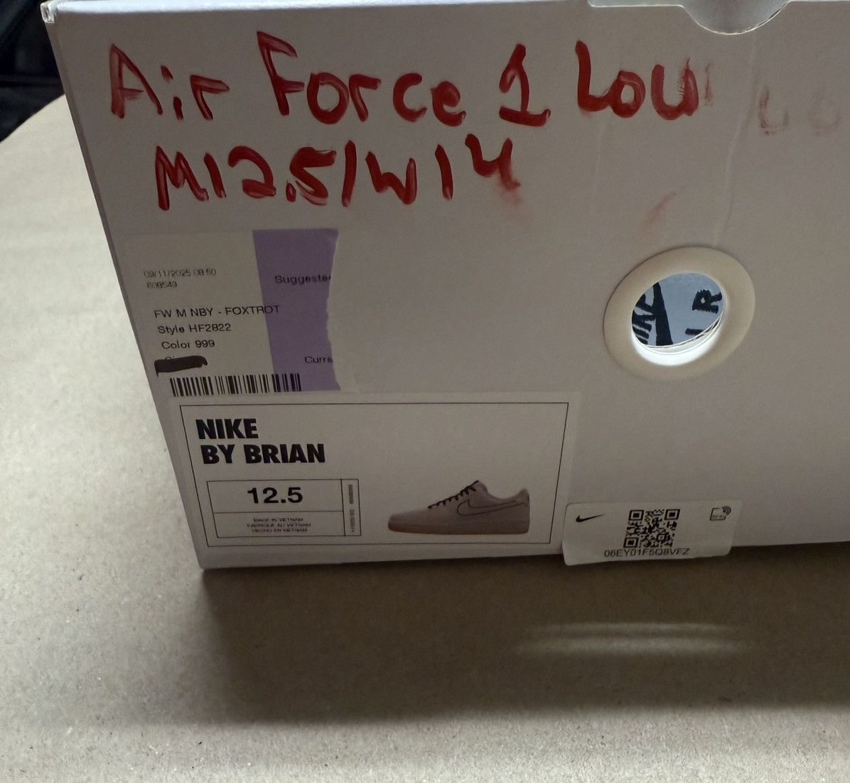 Nike Nike Air Force 1 AF1 Low by you men’s size 12.5 shoes NEW! Size US 12.5 / EU 45-46 - 6 Thumbnail