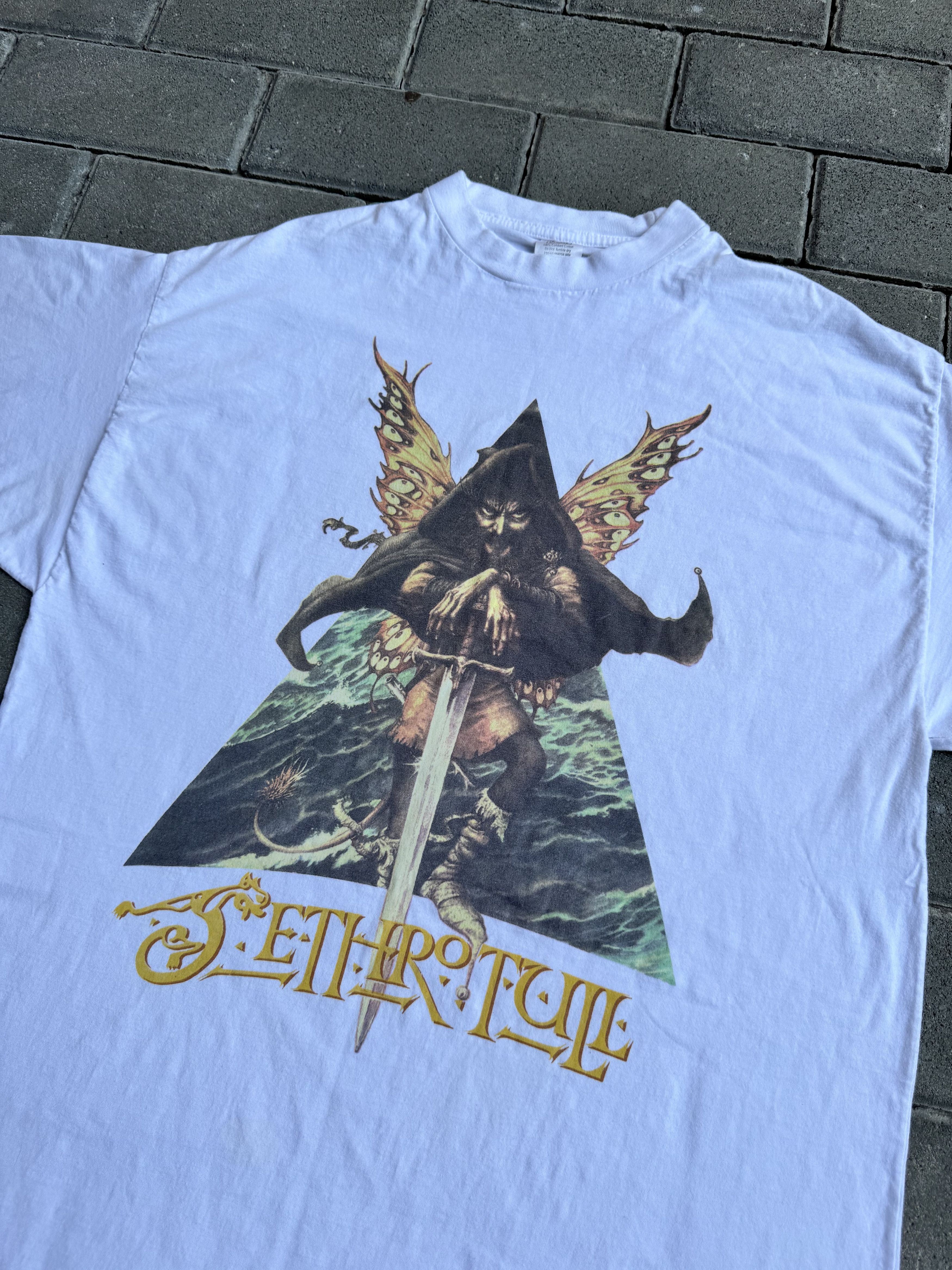 Vintage Jethro Tull Shirt Vintage Fairy Wizard Flute Rock 90s Size US XL / EU 56 / 4 - 4 Thumbnail