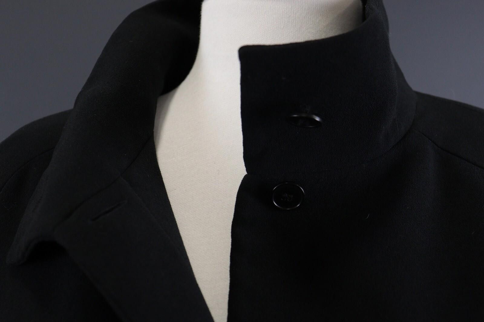 Designer Max Mara Black Wool Single Coat Jakcet GB 14 US 12 IT 46 Size XL / US 12-14 / IT 48-50 - 7 Thumbnail