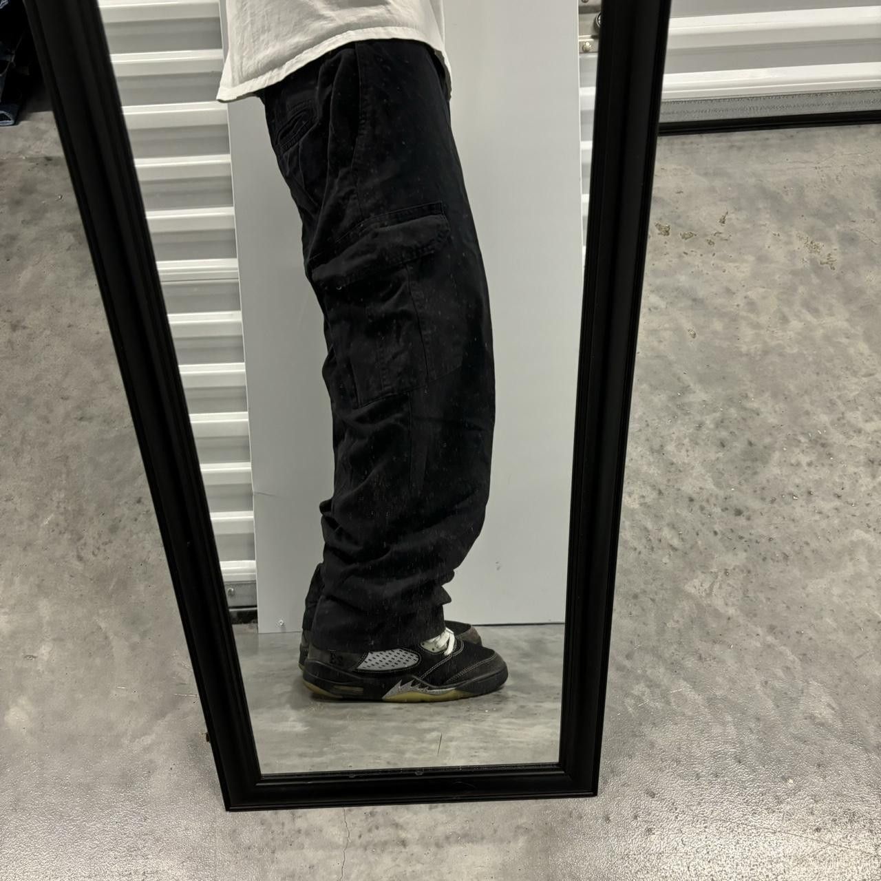Japanese Brand × Vintage Crazy Vintage Y2K/2000s Baggy Grunge Black Skater Workwear Cargo Pants! Size US 36 / EU 52 - 2 Thumbnail