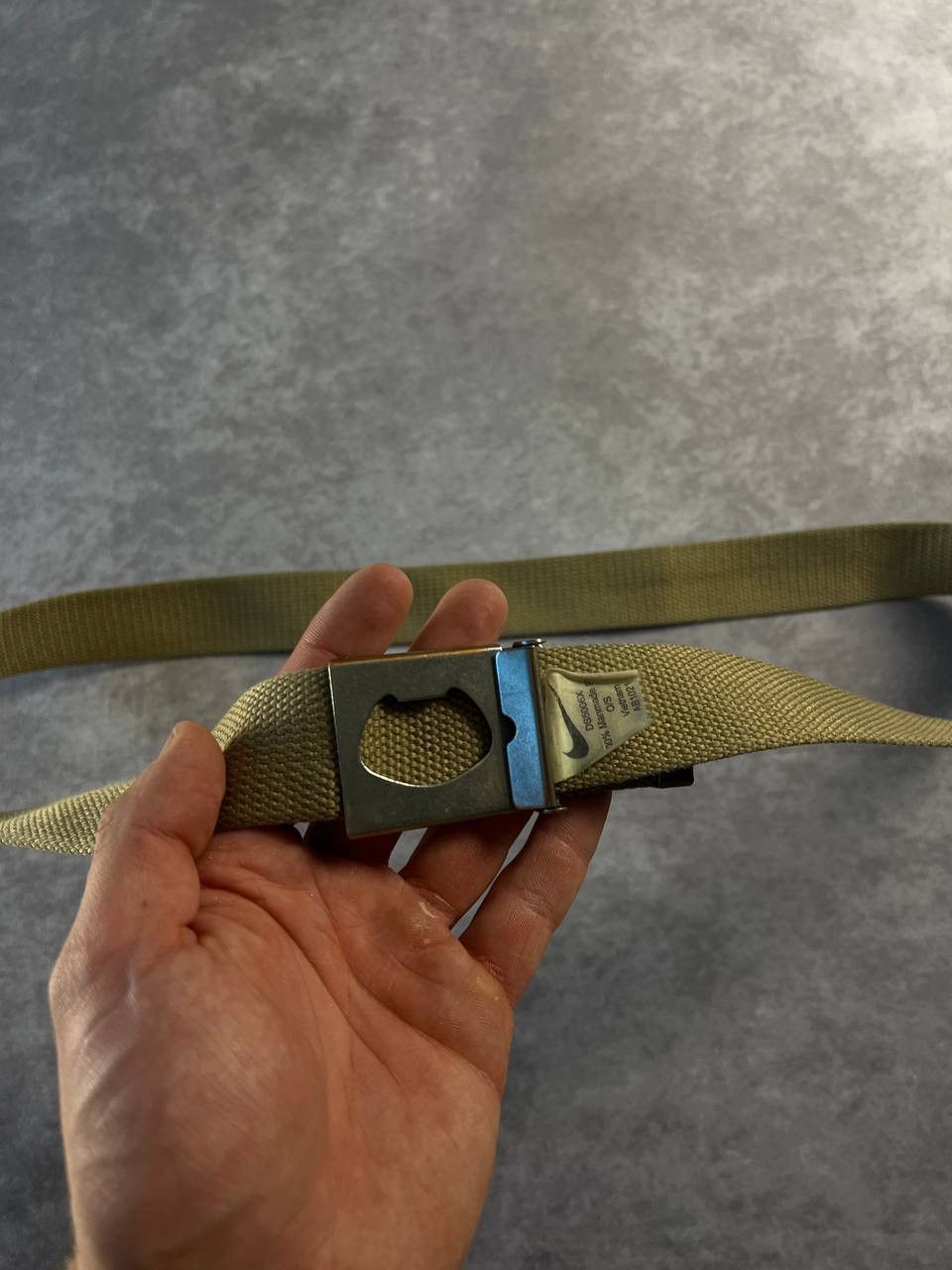 Nike VTG Nike Canvas Strap Belt Tan Adjustable Size ONE SIZE - 2 Thumbnail