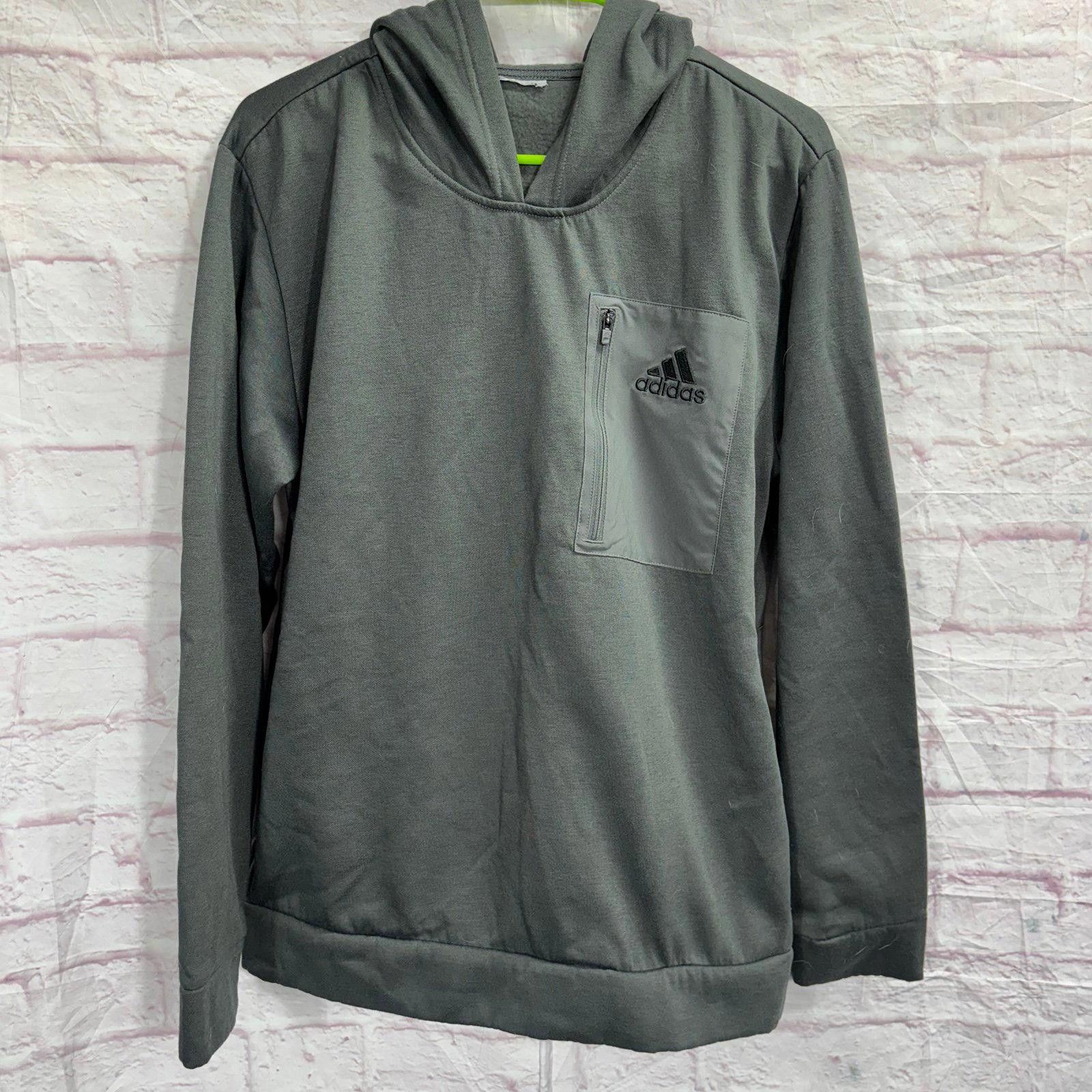 Adidas Adidas Gray Pullover Sweatshirt with Chest Zip Pocket Small Size US S / EU 44-46 / 1 - 2 Thumbnail
