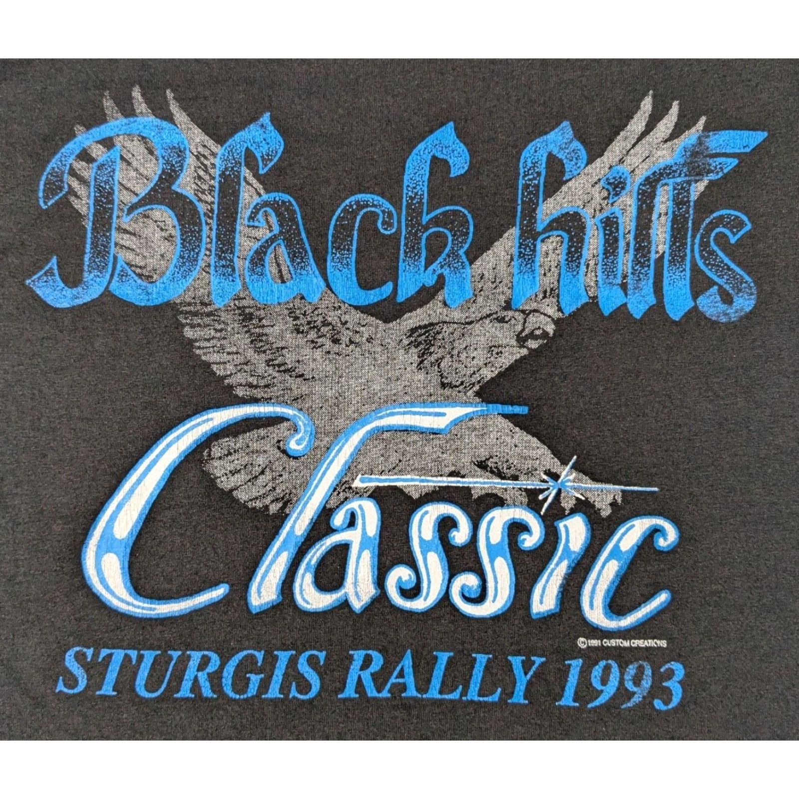 Vintage VINTAGE 1993 STURGIS 53RD BLACK HILLS RALLY Men XL Black BEST FOTL USA T-Shirt Size US XL / EU 56 / 4 - 4 Thumbnail