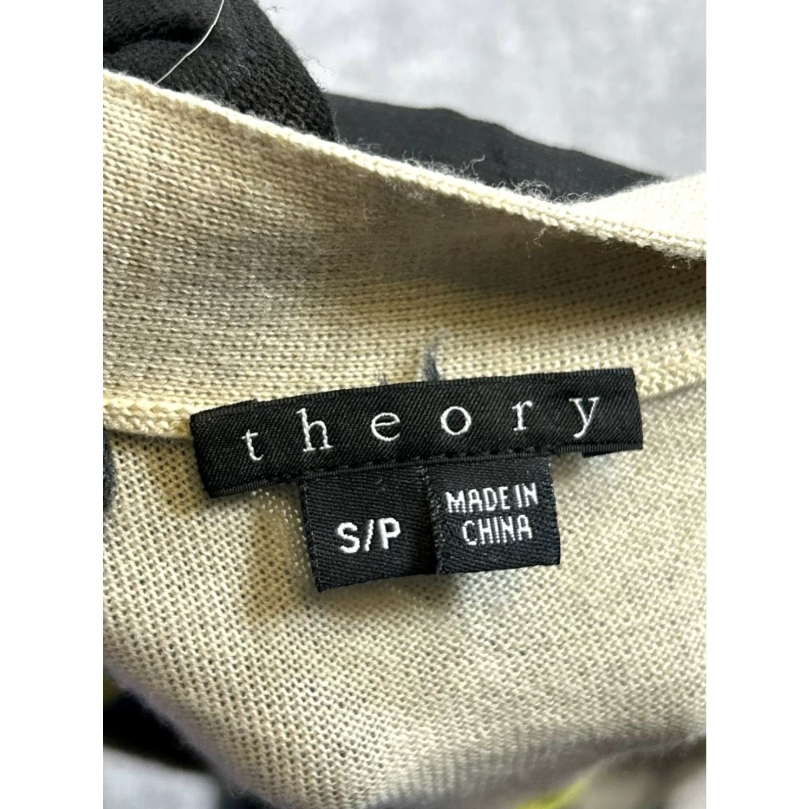 Theory VINTAGE Theory Wool Cardigan Sweater Womens Small Knit 90s Casual Brown Gray Yellow Size S / US 4 / IT 40 - 3 Thumbnail