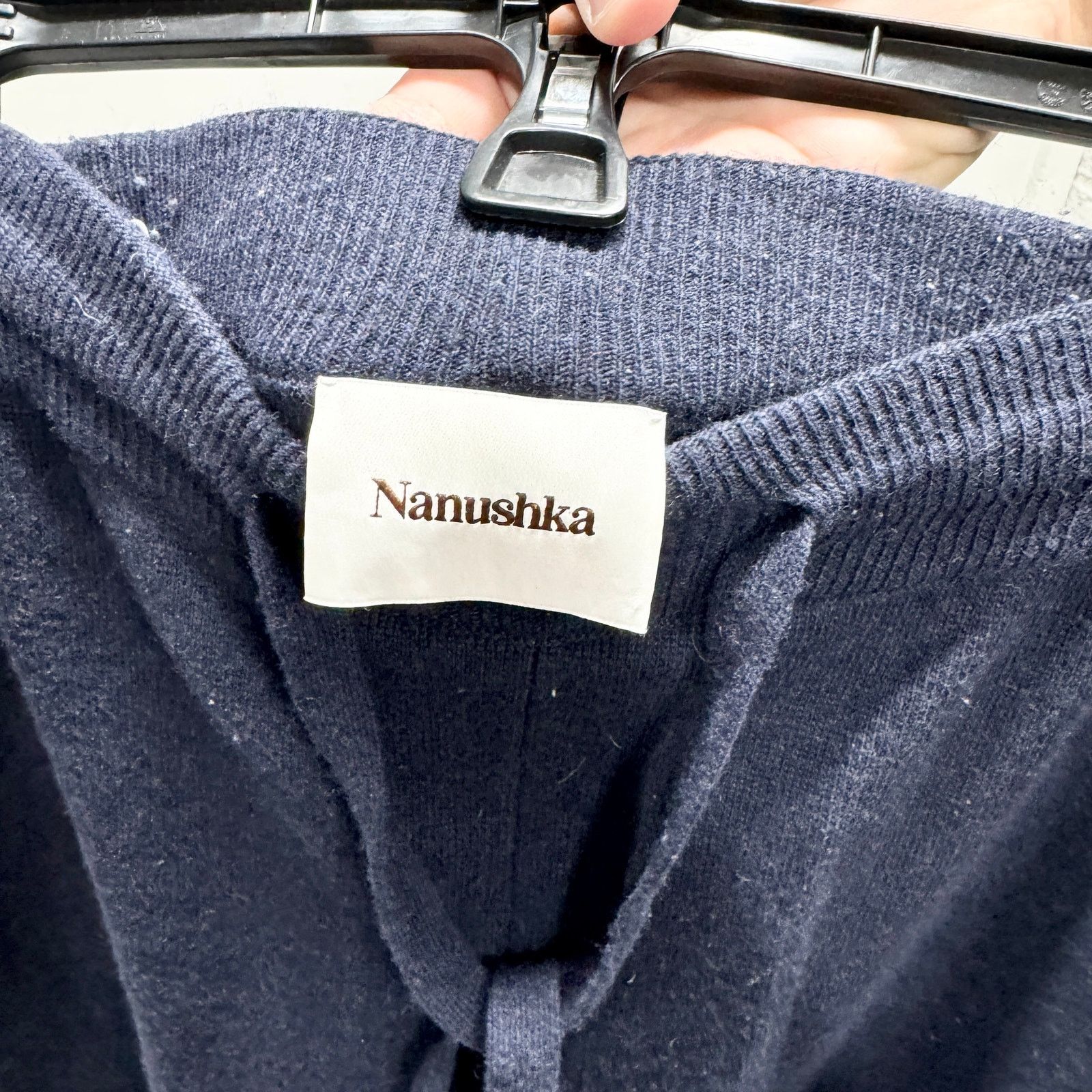 Nanushka Nanushka Navy Tie-Waist Ylia Track Pant, Size S Size 26" / US 2 / IT 38 - 4 Thumbnail