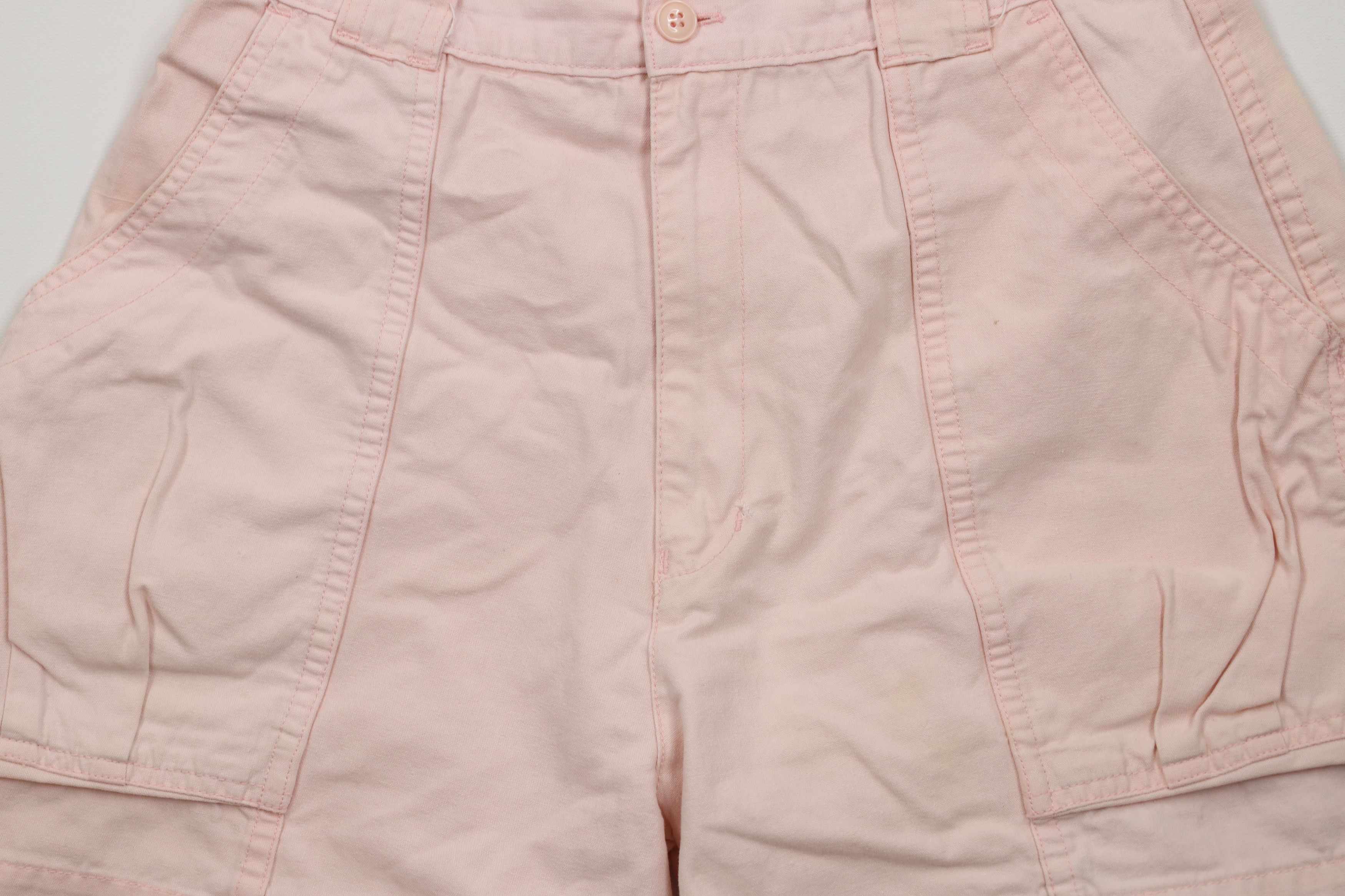 Vintage Vintage 80s 90s Streetwear Distressed Big Pocket Shorts Pink Size 34" / US 12 / IT 48 - 3 Thumbnail