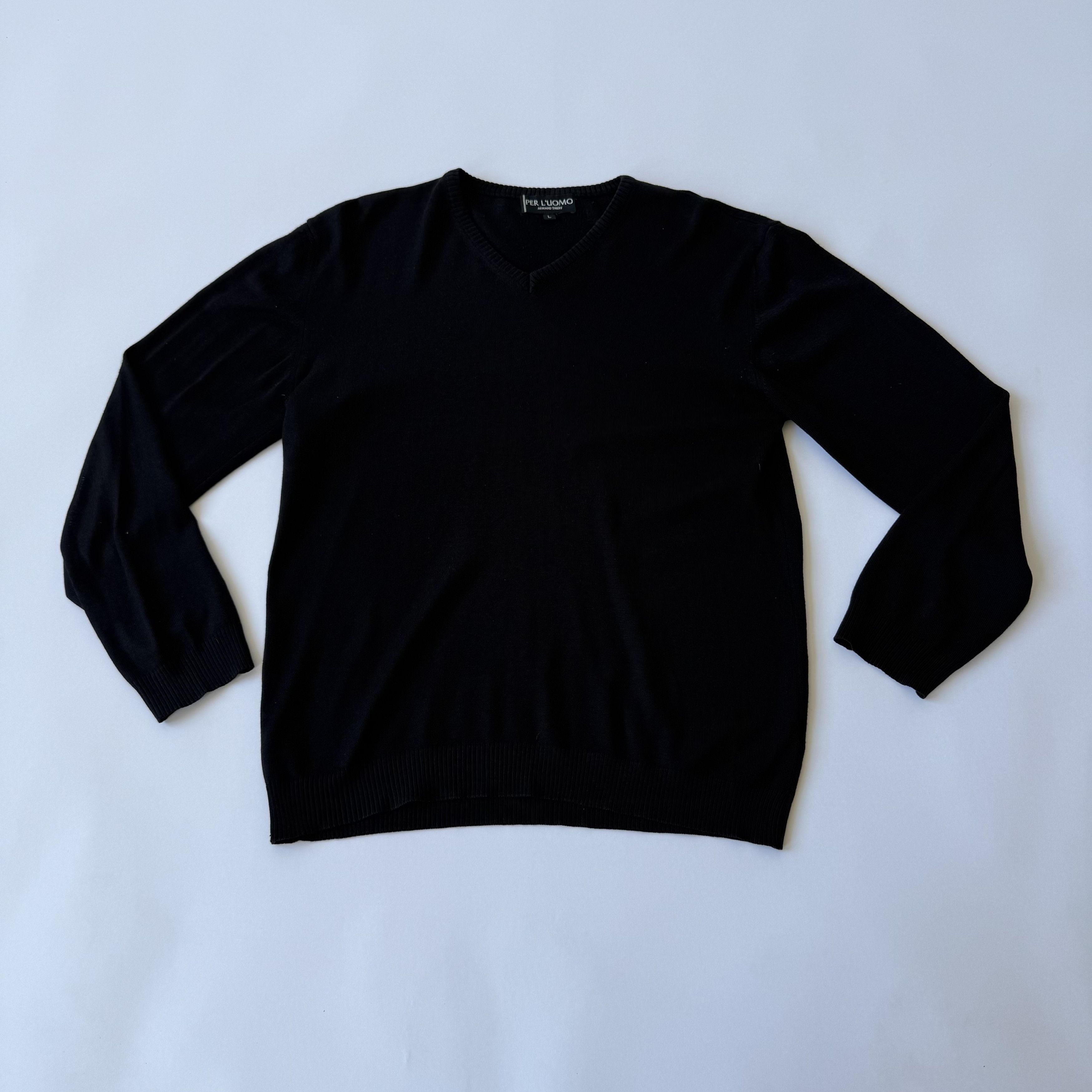 Vintage Armand Thiery Per L'uomo Vintage V Neck Sweater Size US L / EU 52-54 / 3 - 1 Thumbnail