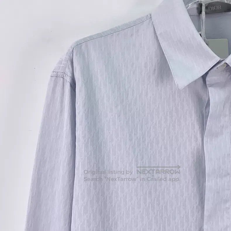 Dior Dior Size 39 Light blue logo dark pattern full print cotton Size US XXS / EU 40 - 3 Thumbnail