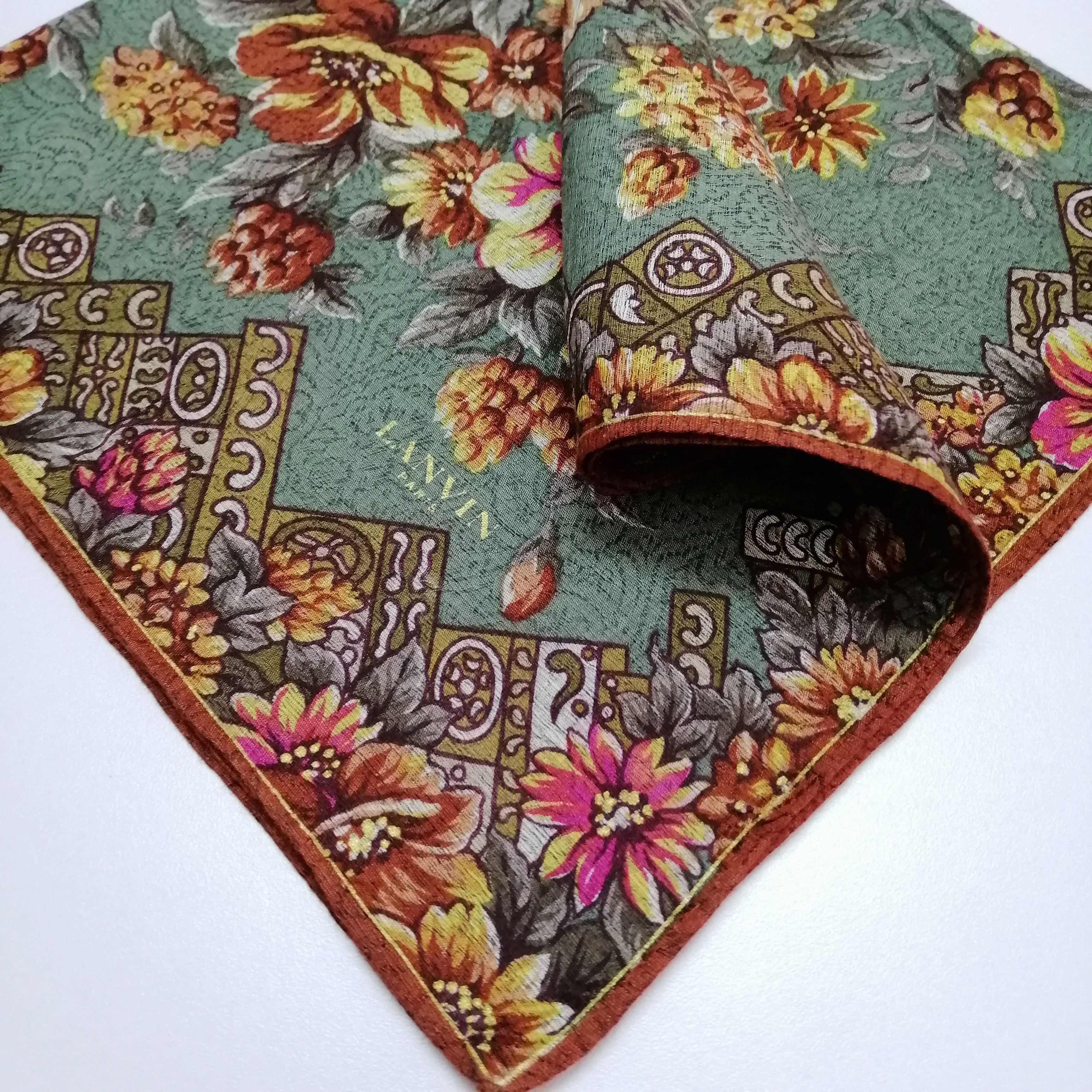 Lanvin × Vintage Lanvin Handkerchief/Neckerchief/Scarves-KD1209 Size ONE SIZE - 3 Thumbnail