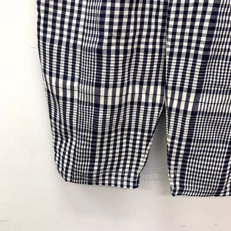 Loewe Loewe Grey Checkered Linen Casual Wide Leg Trousers Size 26" / US 2 / IT 38 - 5 Thumbnail