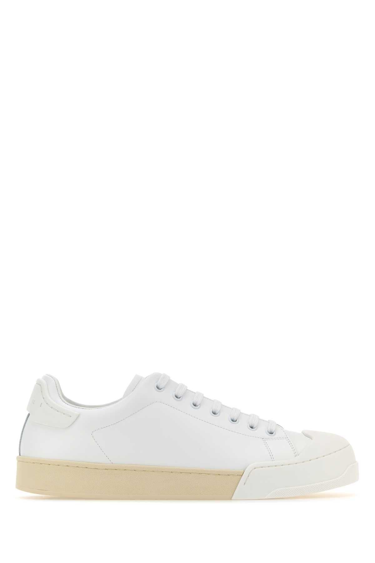 image of Marni White Leather Dada Sneakers, Men's (Size 11)