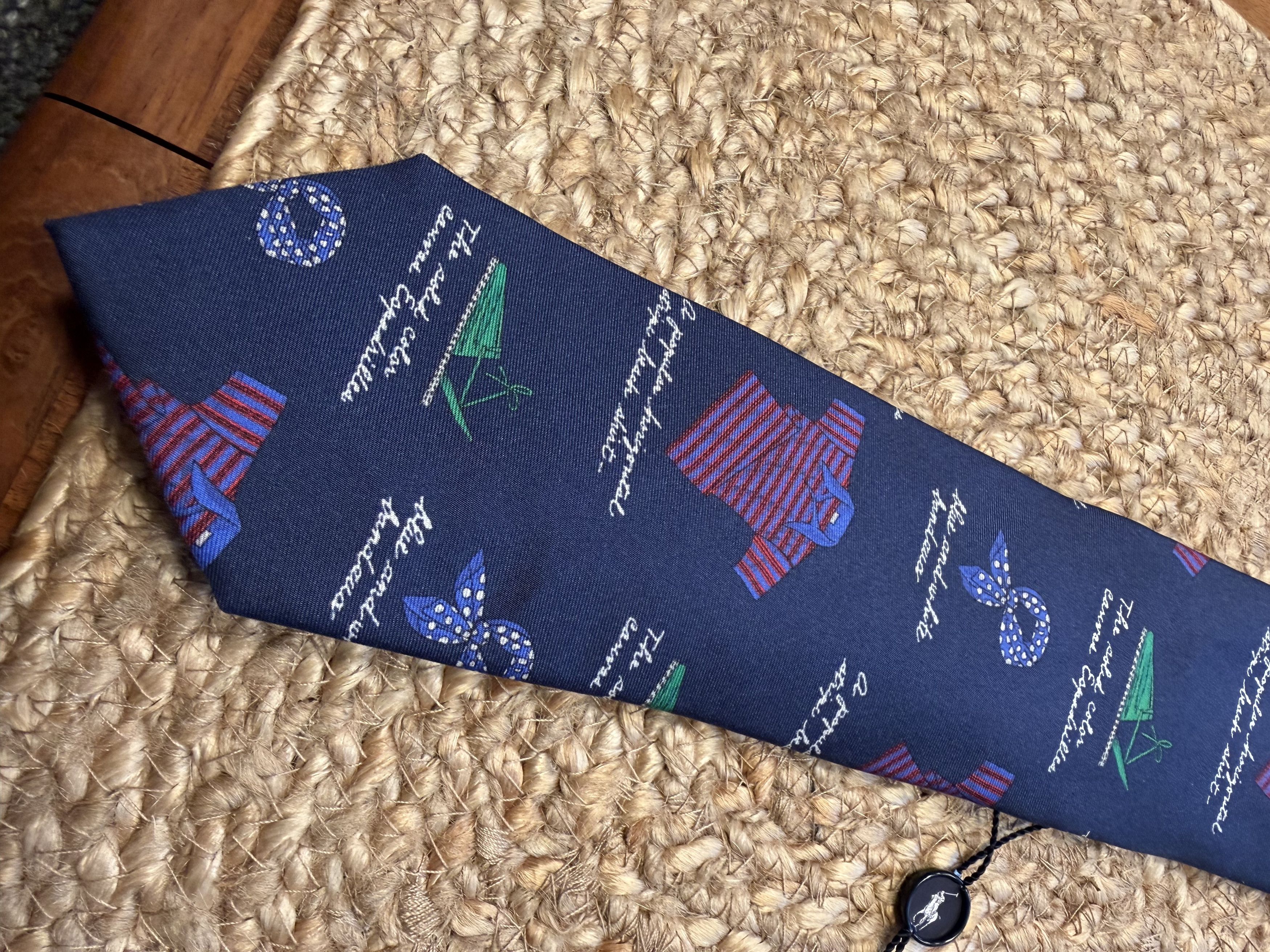 Polo Ralph Lauren New Polo Ralph Lauren Vintage Graphic Tie Silk Italy Size ONE SIZE - 2 Thumbnail