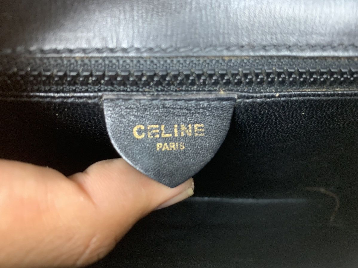 Celine Authentic Vintage CELINE Shoulder Bag Black Leather Size ONE SIZE - 11 Thumbnail