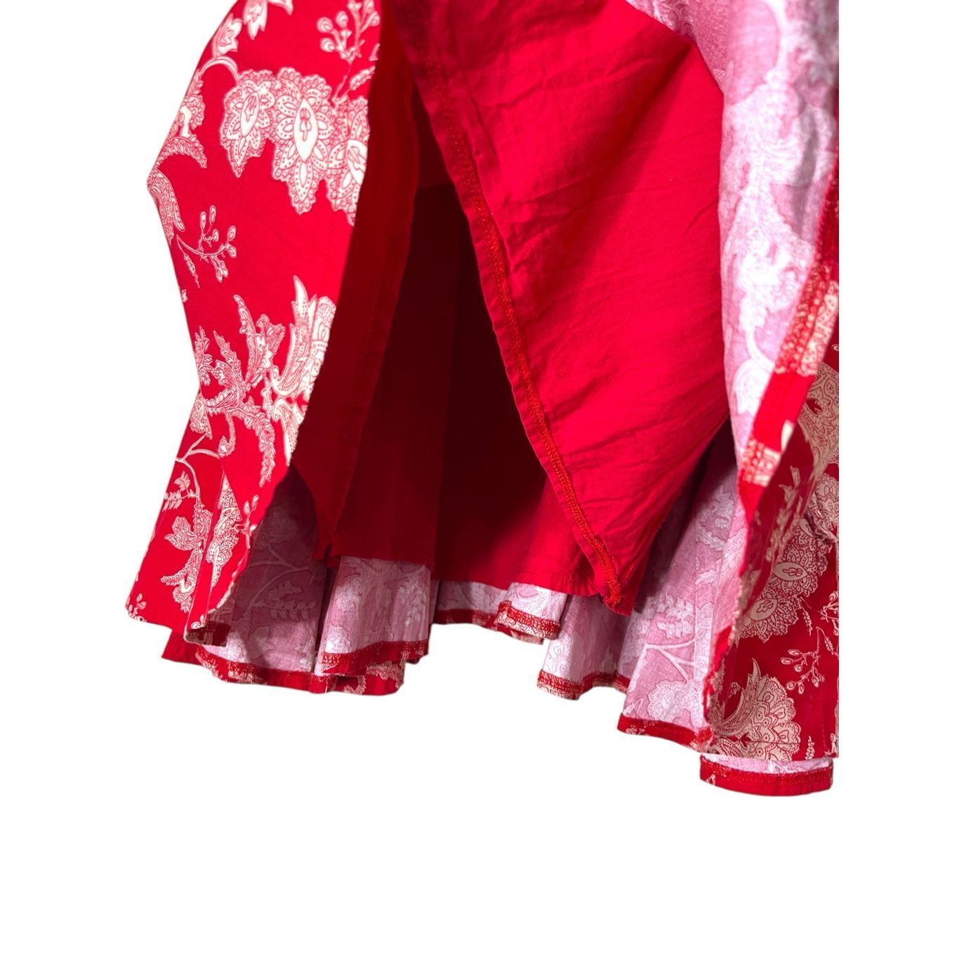 Forever 21 Forever 21 Y2K Red Floral Print Knee Length Skirt Size Small Size 29" - 5 Thumbnail