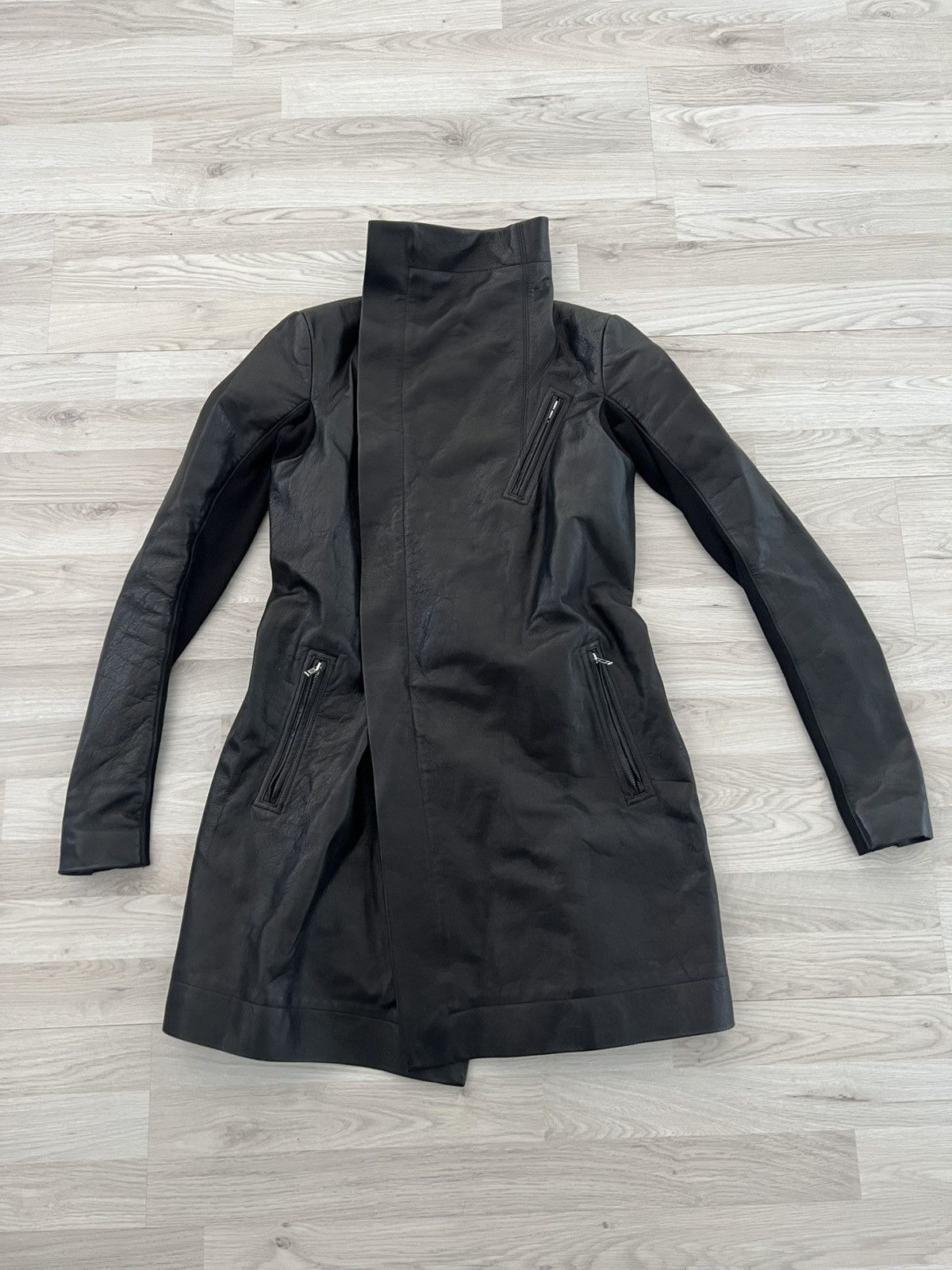 Rick Owens Rick Owens Leather Trench Coat Size M / US 6-8 / IT 42-44 - 1 Thumbnail