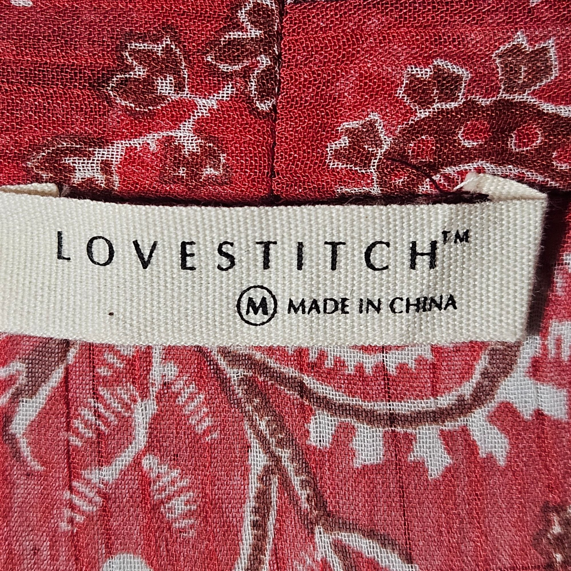 Other Lovestitch Women’s Med Kimono Cardigan Red Floral Paisley B Size M / US 6-8 / IT 42-44 - 3 Thumbnail