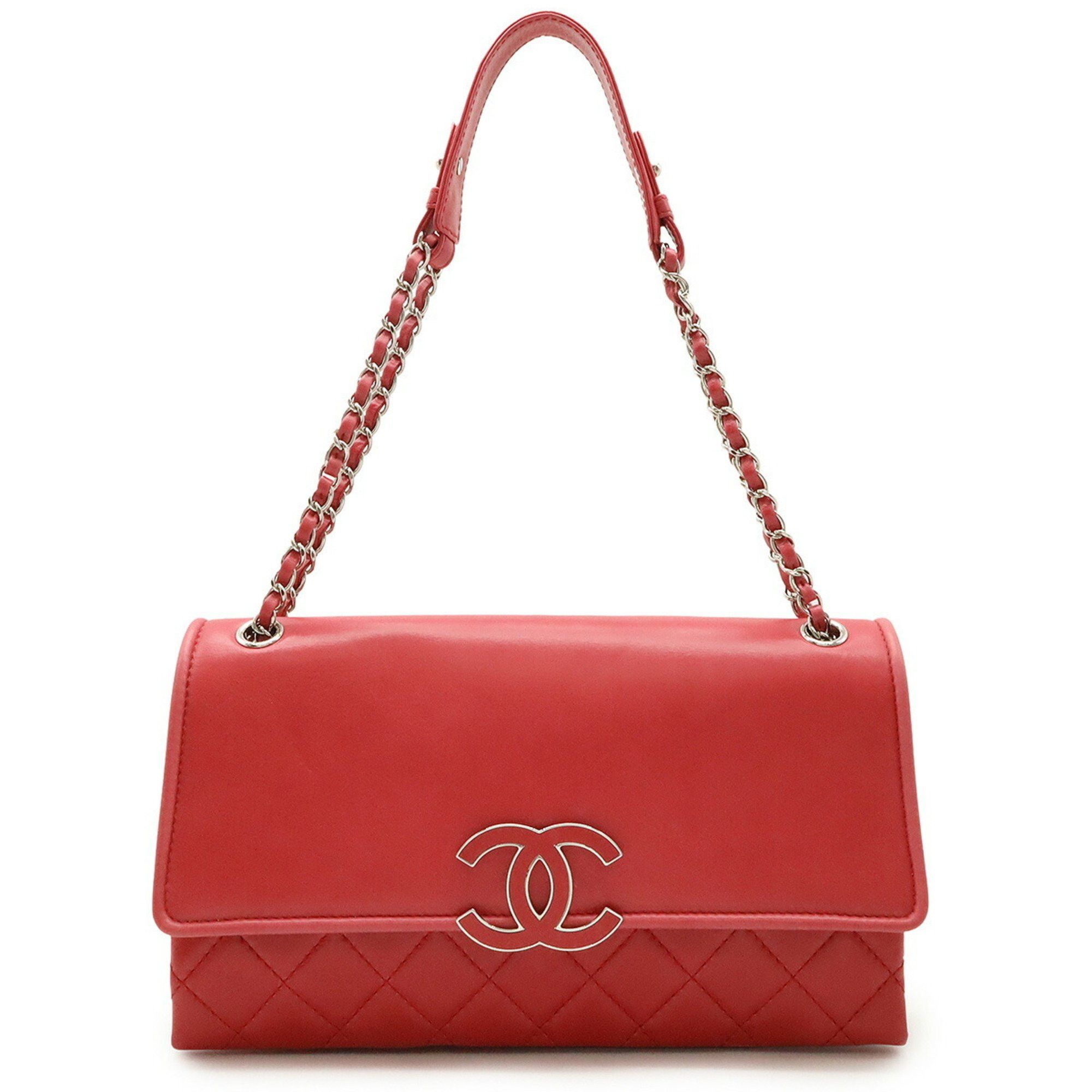 Chanel Hamptons Coco Mark Chain Shoulder Bag Lambskin Leather Pink, Women's