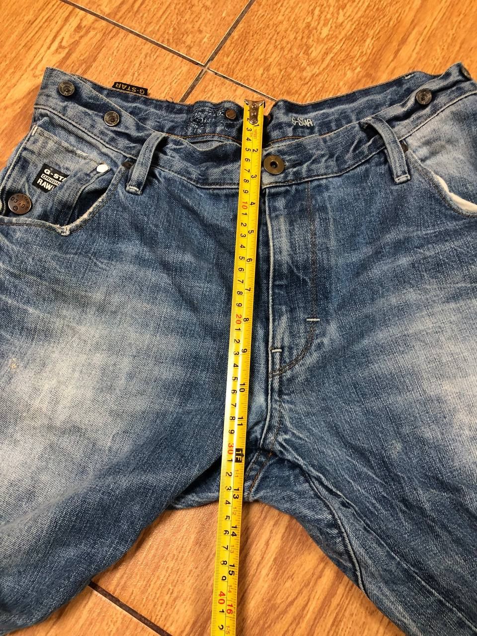 G-Star Crazy Crash Dirty Baggy Faded Jean Japan Avant Garde Style Size US 33 - 7 Thumbnail