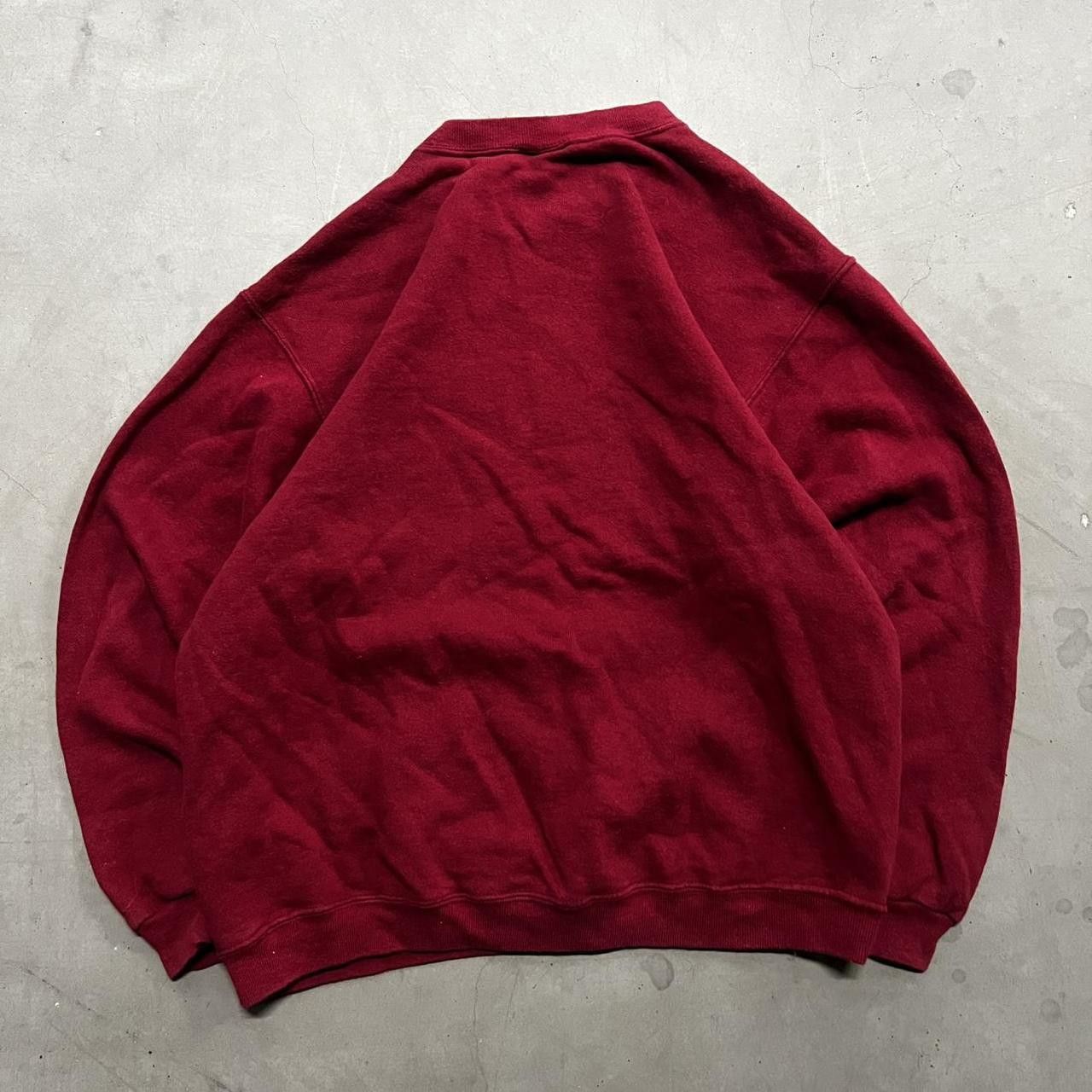 Japanese Brand Vintage Y2K/2000s Blank Red Streetwear SweatShirt! Size US L / EU 52-54 / 3 - 2 Thumbnail