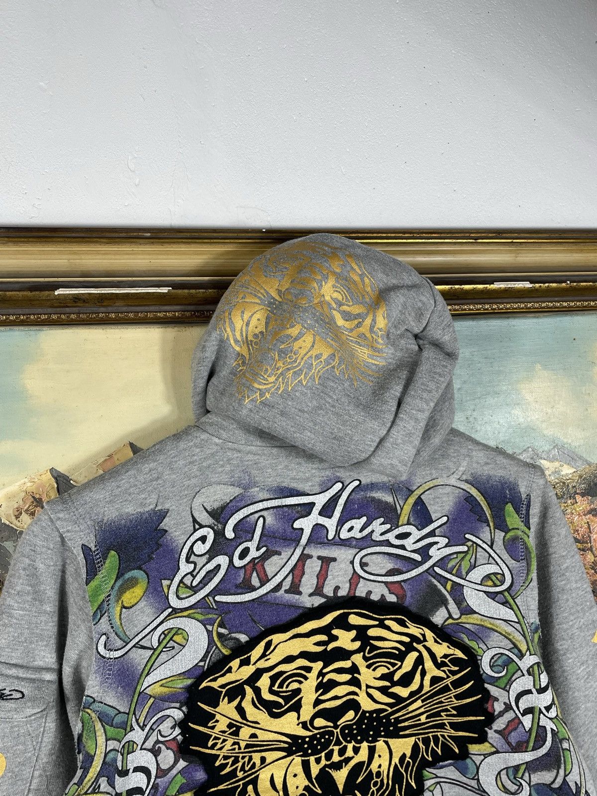 Christian Audigier × Ed Hardy × Vintage Ed Hardy Retro 00s Hoodie Affliction Grunge HipHop Swag Drip Size S / US 4 / IT 40 - 8 Thumbnail