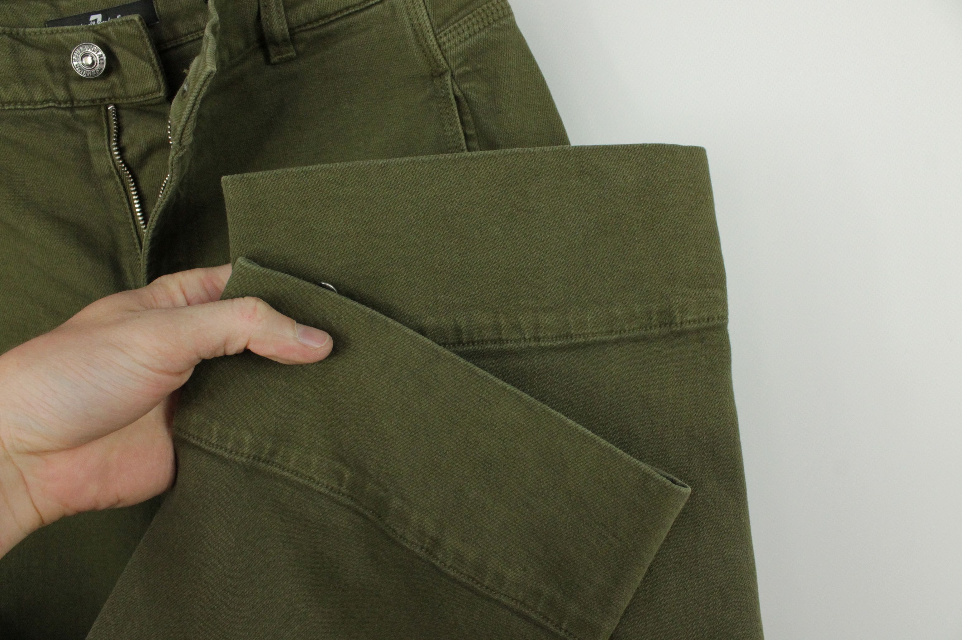 7 For All Mankind 7 For All Mankind Military Green Denim Cargo Pants Women's Size 28" / US 6 / IT 42 - 6 Thumbnail