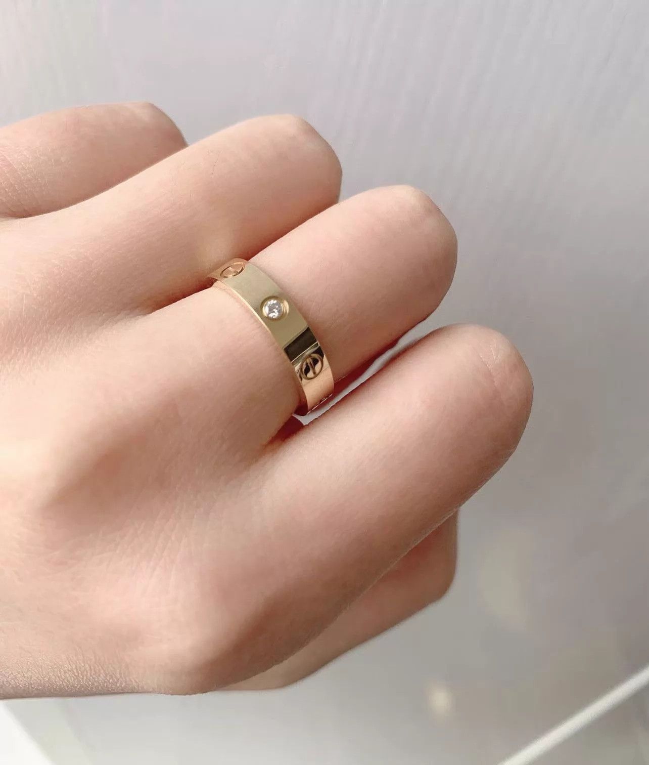 Cartier Cartier Love Rose Gold 1 Diamond 47 Mint FS Size ONE SIZE - 6 Thumbnail