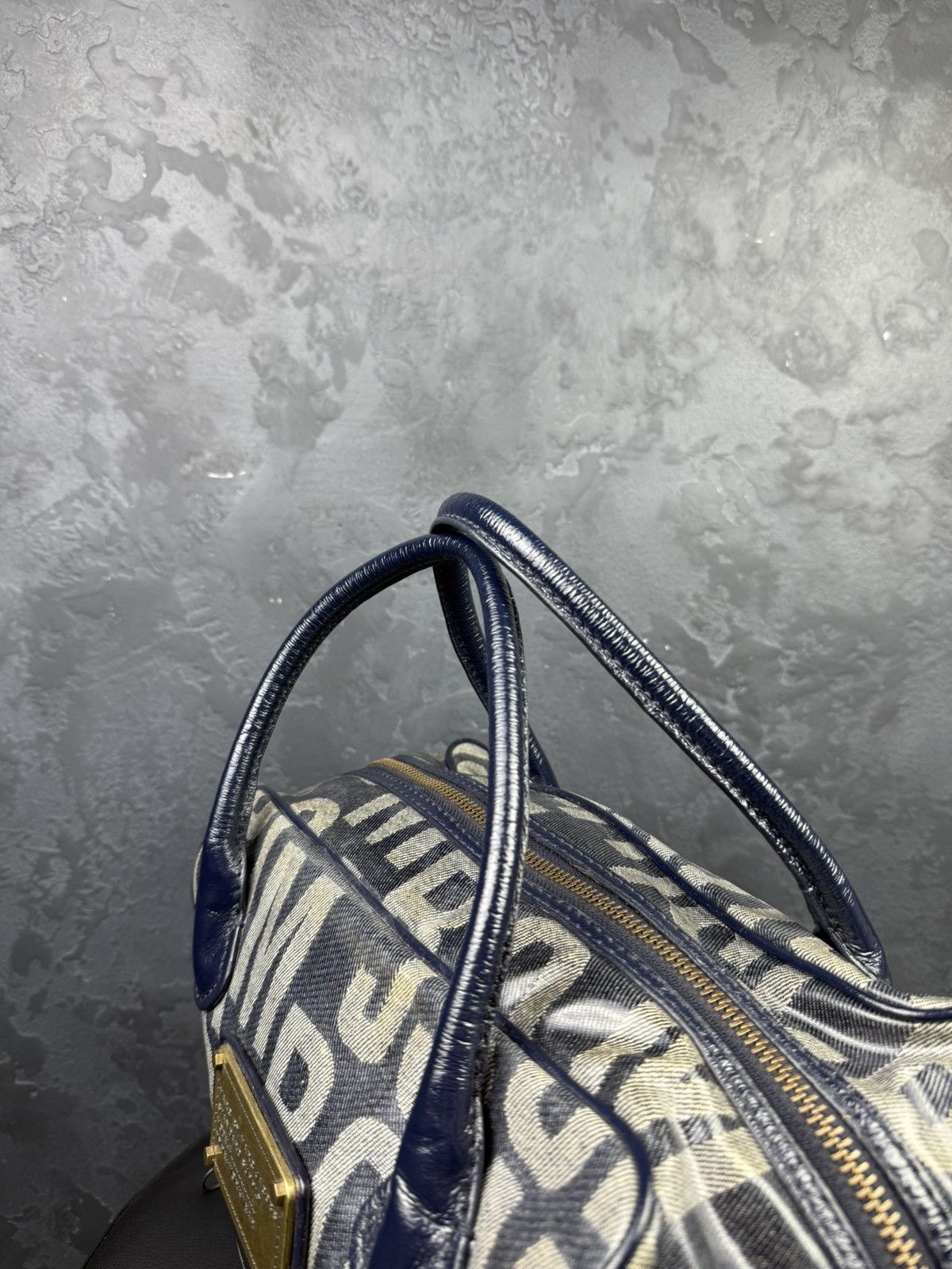 Marc by Marc Jacobs Marc by Marc Jacobs Blue Monogram Patent Leather Bag Size ONE SIZE - 8 Thumbnail