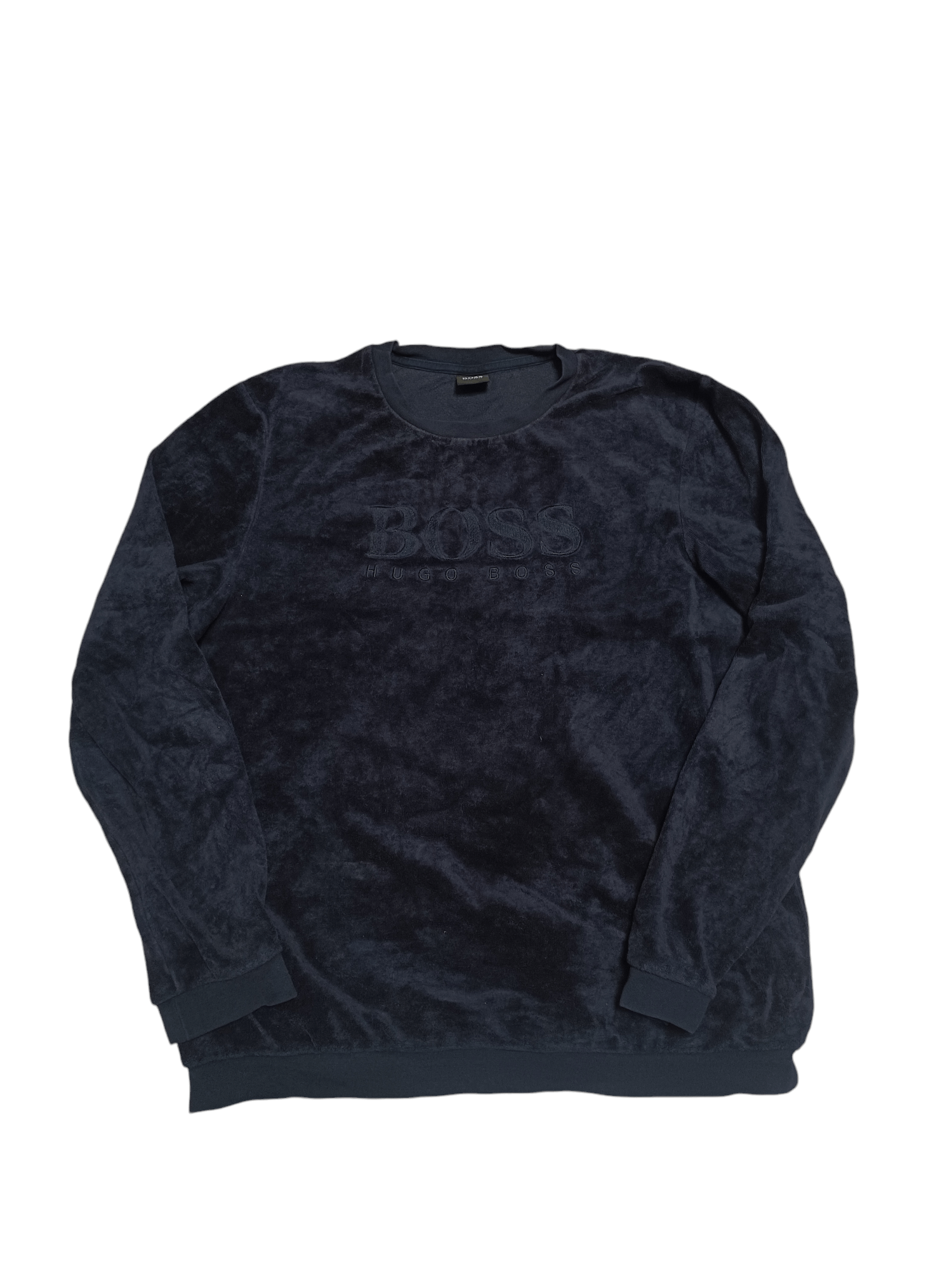 Hugo Boss HUGO BOSS VELOUR BIGLOGO SWEATSHIRT LUXURY Size US M / EU 48-50 / 2 - 1 Thumbnail