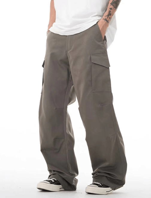 Japanese Brand × Jean Men's gray American casual all-match flared work trousers Size US 32 / EU 48 - 2 Thumbnail