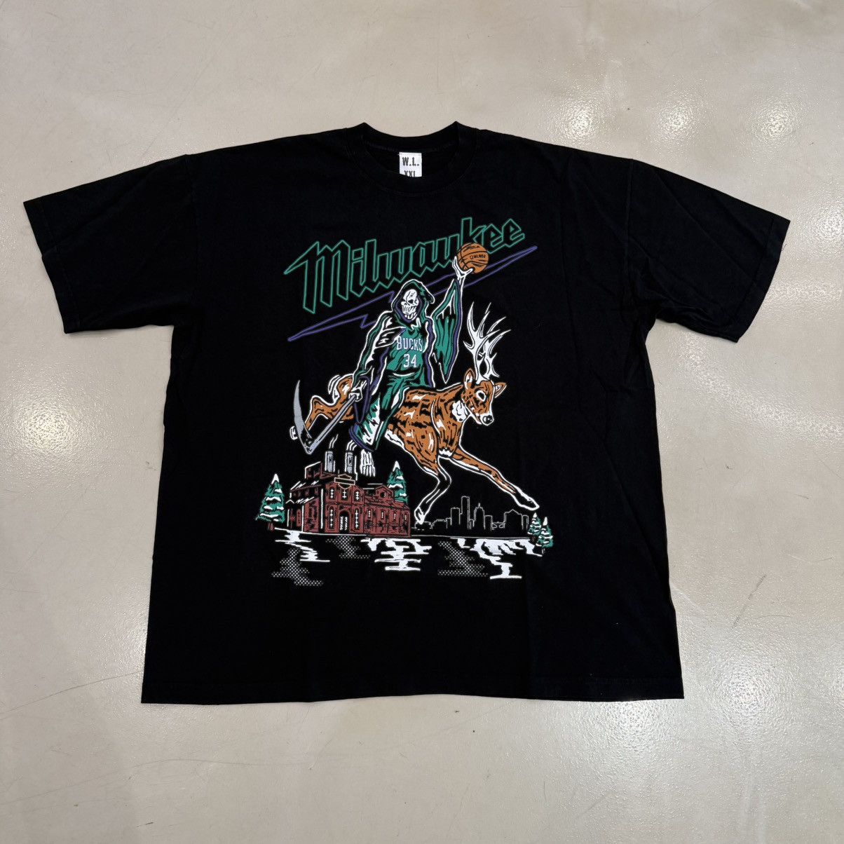 Warren Lotas Warren Lotas Milwaukee T-Shirt Black Size US XXL / EU 58 / 5 - 1 Thumbnail