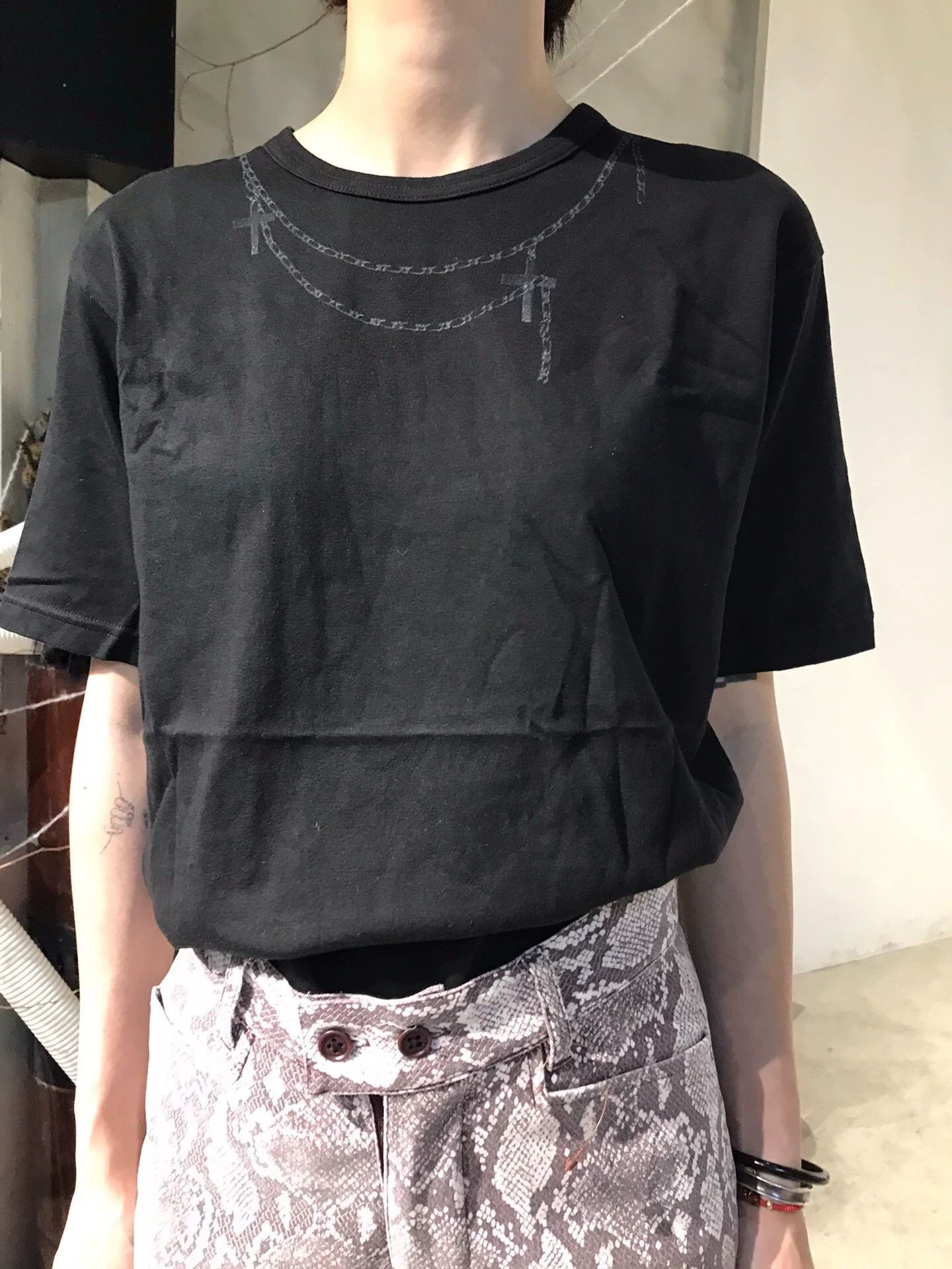 Jean Paul Gaultier Jean Paul Gaultier Cross chain printed T-shirt-2505 Size US M / EU 48-50 / 2 - 3 Thumbnail