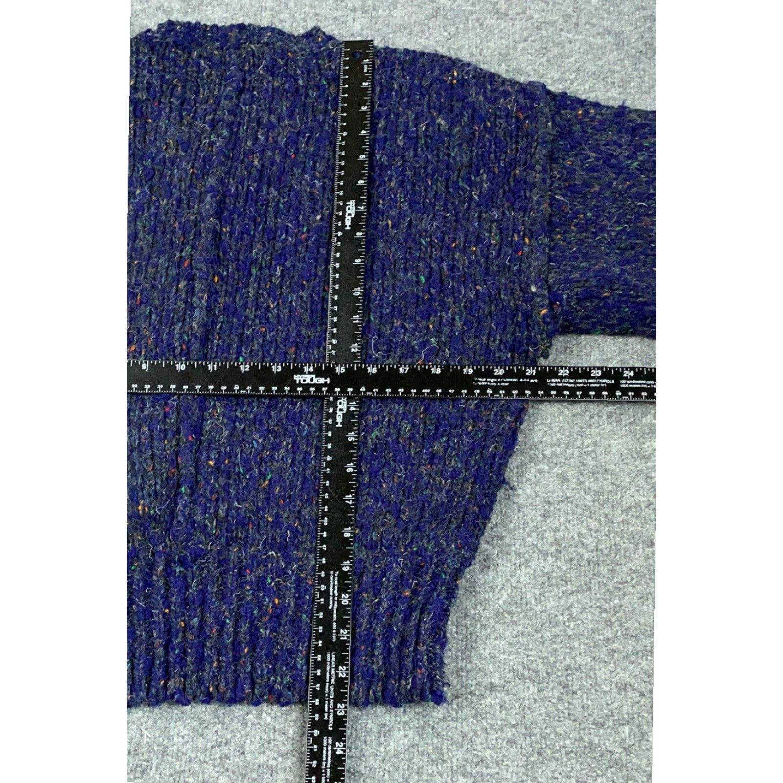 Vintage VINTAGE 90s Lizwear Purple Crew Neck Chunky Knit Women's Medium Wool Sweater Size M / US 6-8 / IT 42-44 - 3 Thumbnail