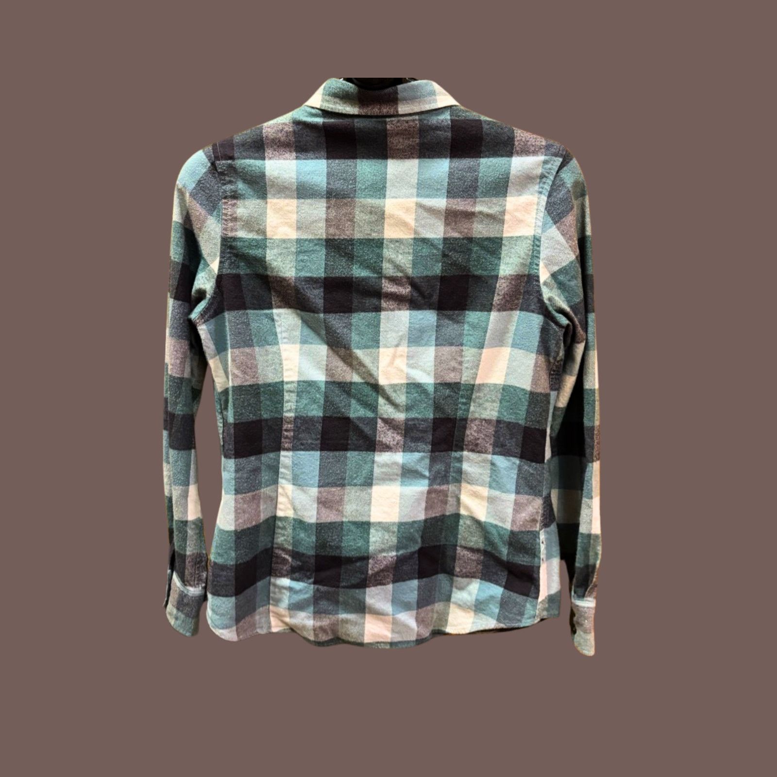 Patagonia Patagonia Small Blue Green Plaid Cotton Flannel Shirt Size S / US 4 / IT 40 - 2 Thumbnail