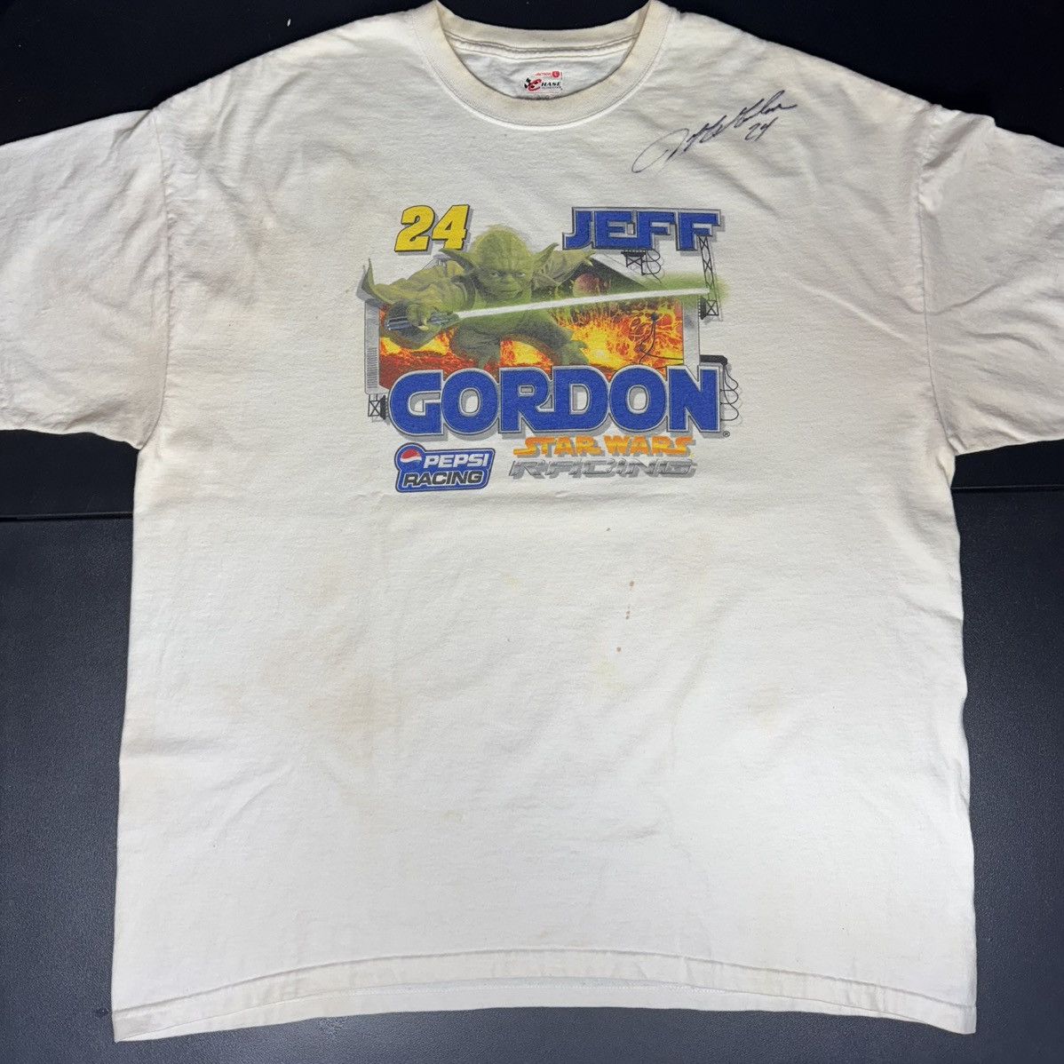 Chase Authentics 2005 Nascar x Star Wars Jeff Gordon Autographed T-Shirt Size US L / EU 52-54 / 3 - 2 Thumbnail