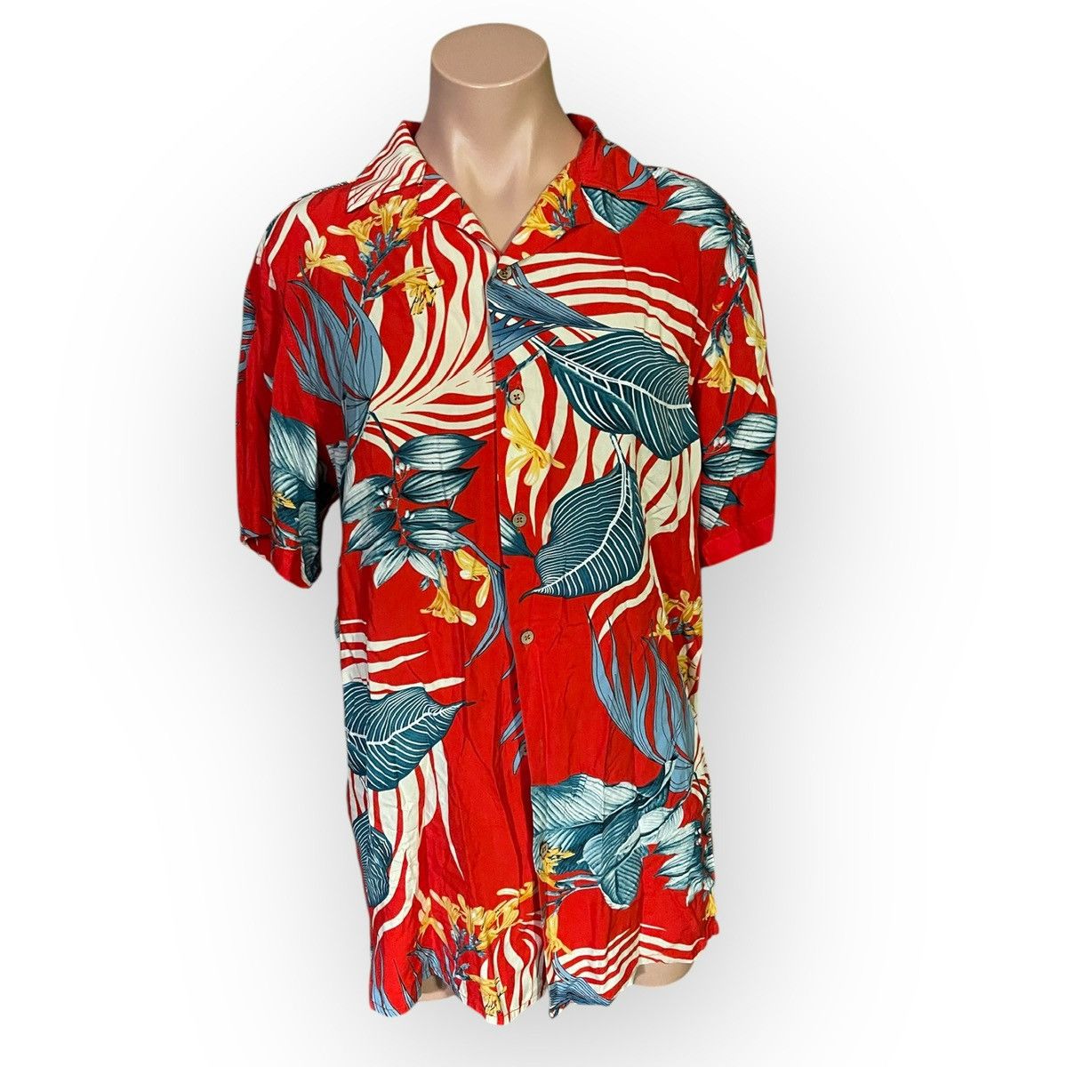 Other Red Floral Hawaiian Print Men’s Small Button Down Shirt Size US S / EU 44-46 / 1 - 1 Thumbnail