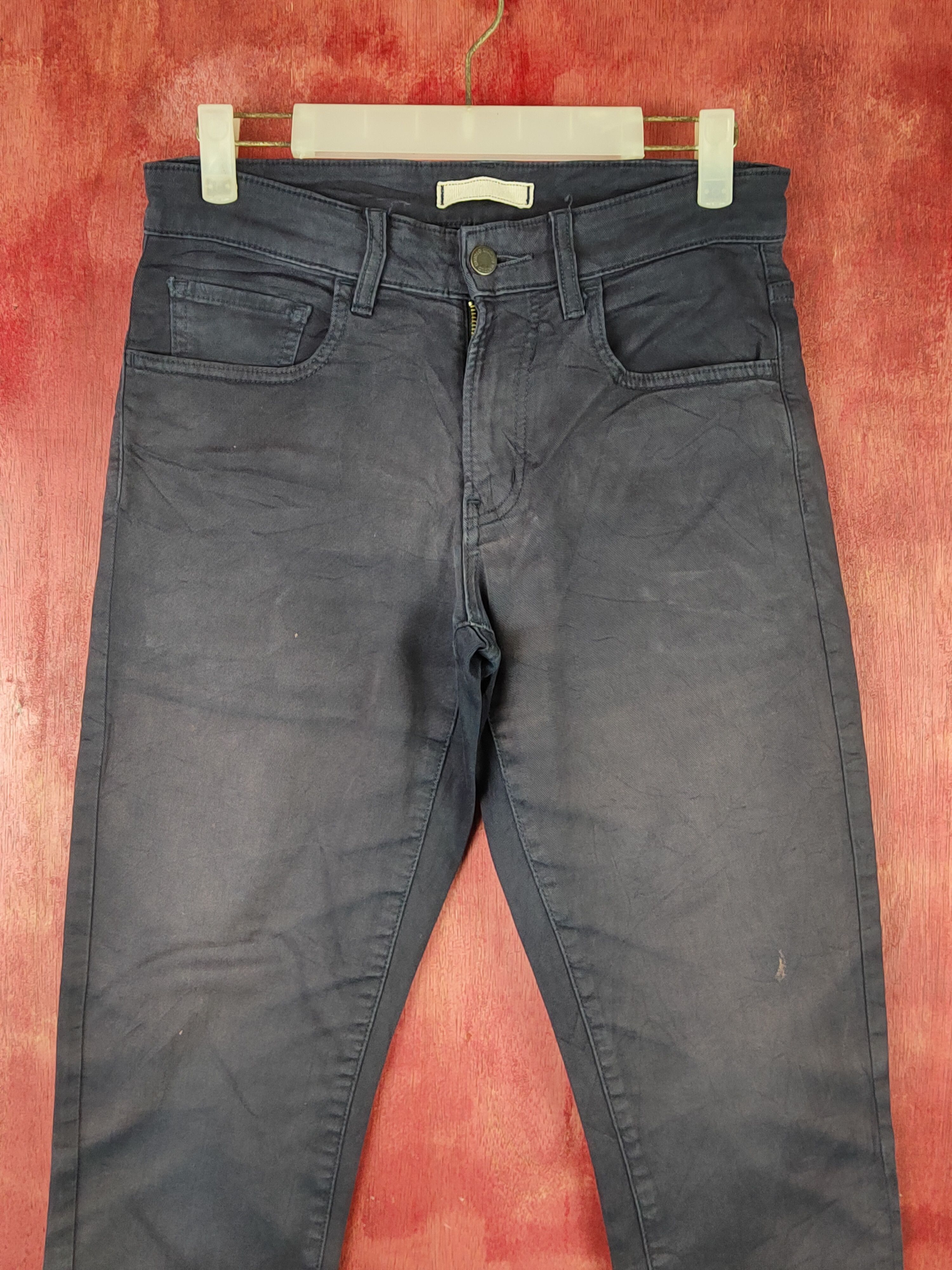 Japanese Brand Uniqlo Dark Blue faded Multipocket Soft Jeans #S1409 Size US 29 - 2 Thumbnail