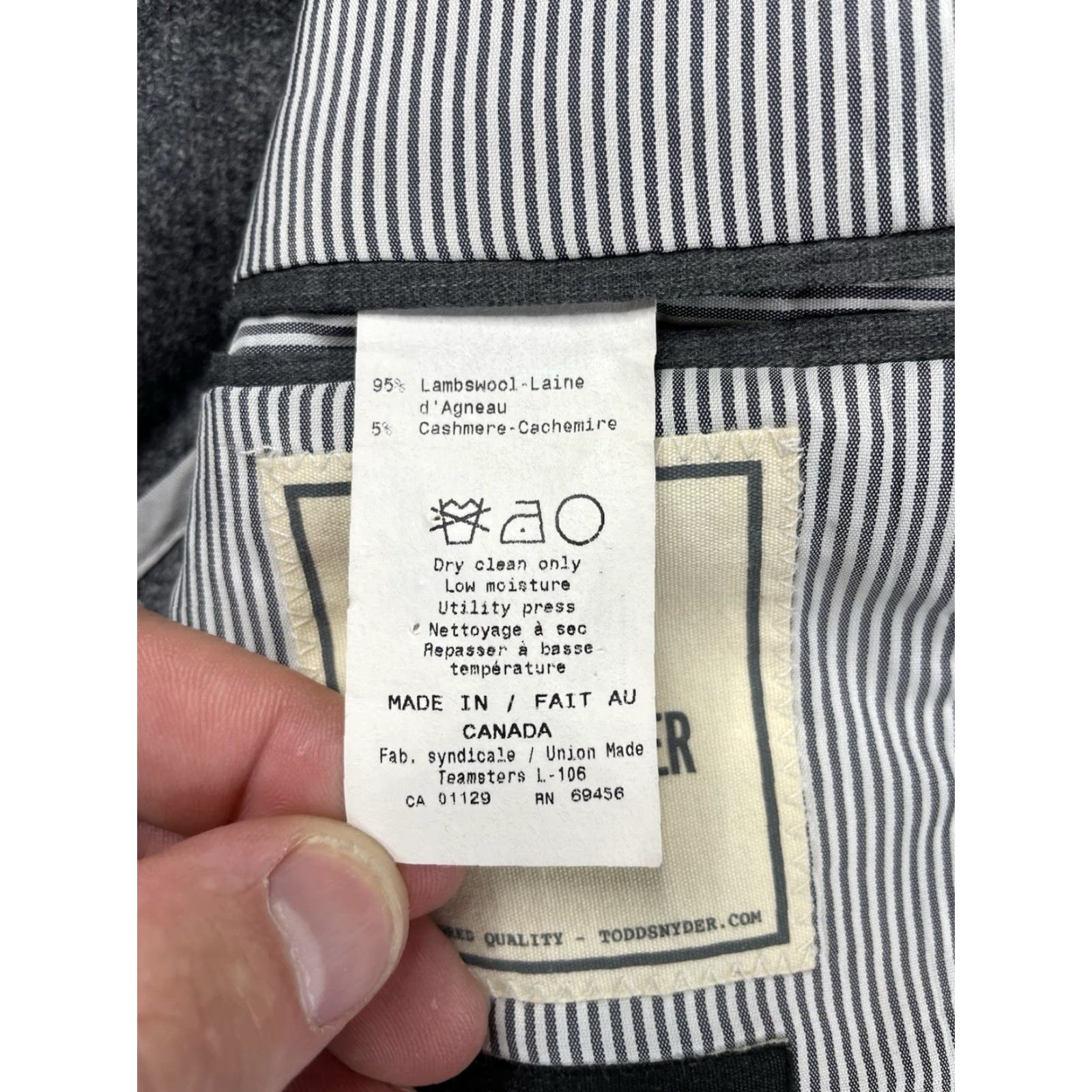 Todd Snyder Todd Snyder Wool Cashmere Sutton Suit Jacket Blazer Men’s 46R Gray Suit Jacket Size 46R - 5 Thumbnail