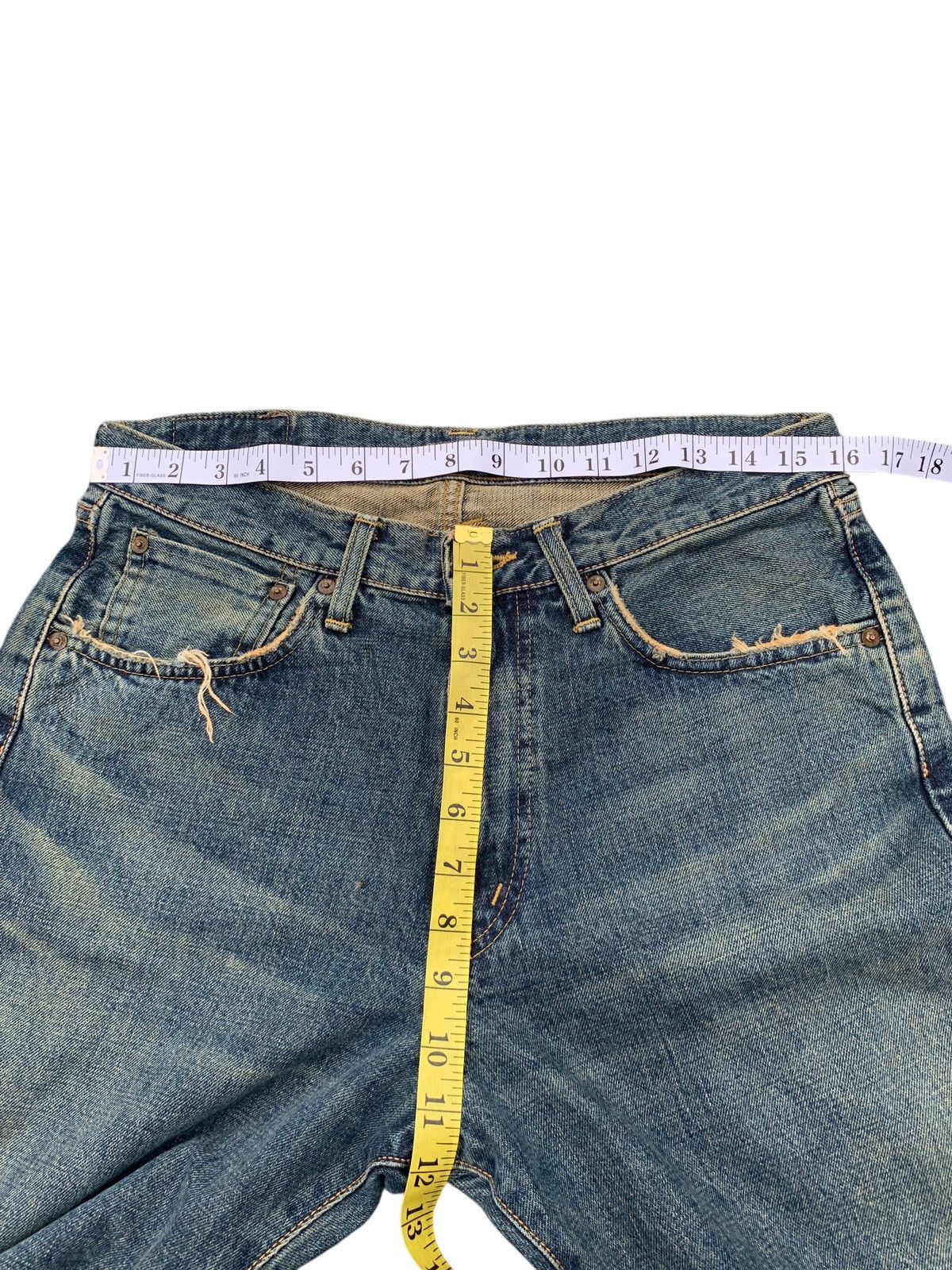 Kapital VINTAGE EDWIN 505 SELVEDGE BAGGY RUSTY DISTRESSED DENIM Size US 32 / EU 48 - 19 Thumbnail