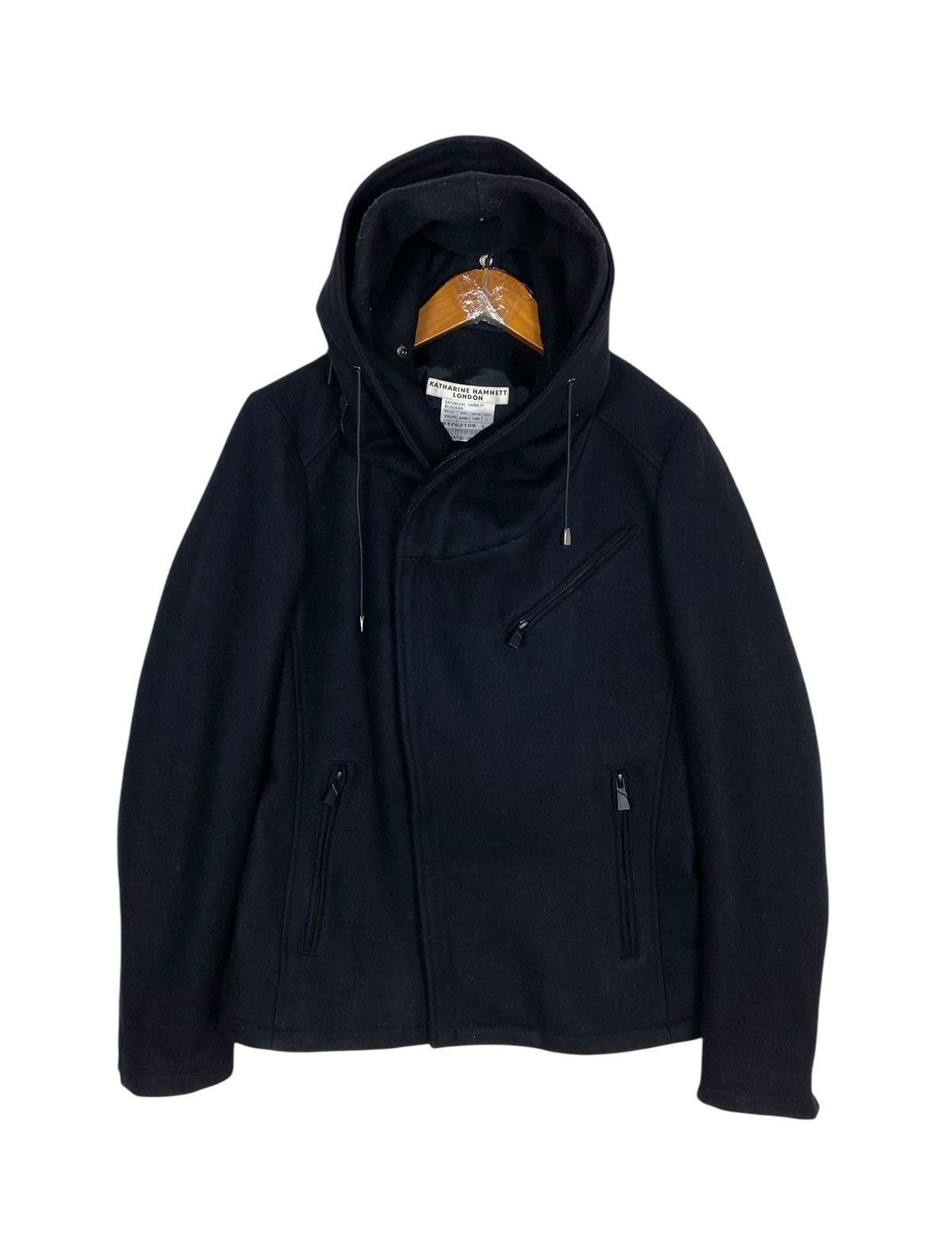 Katharine Hamnett London Katharine Hamnett London Wool Blouson Asymmetrical Hoodie Size M / US 6-8 / IT 42-44 - 4 Thumbnail