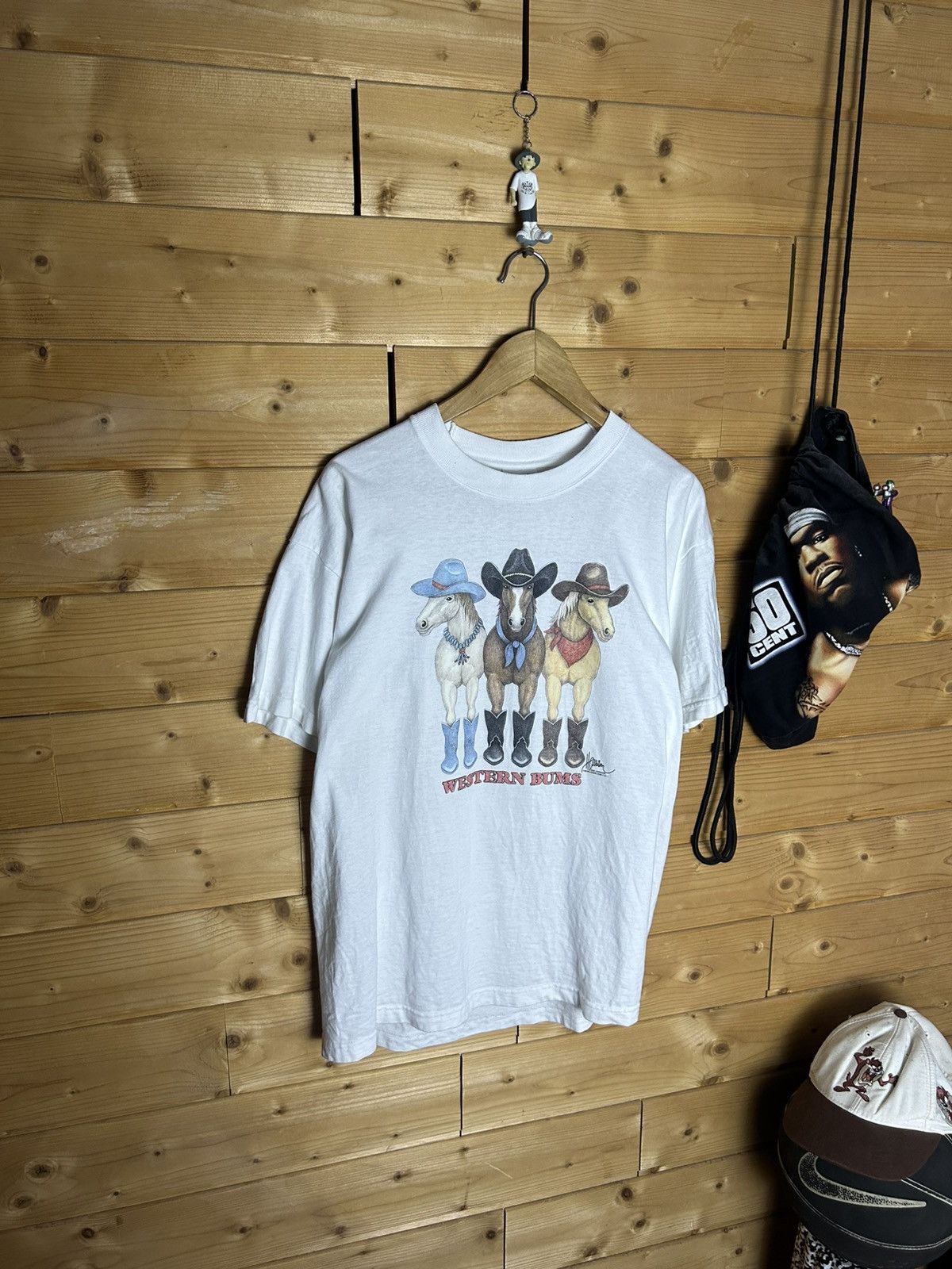 Vintage Vintage Bob Harrison horses t shirt Size US L / EU 52-54 / 3 - 1 Thumbnail