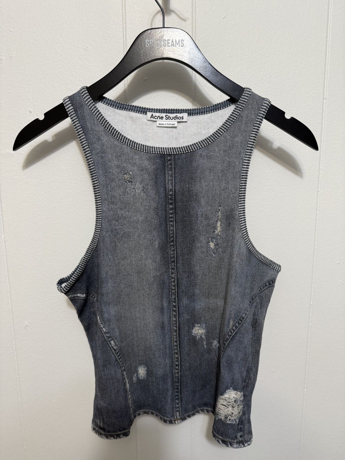 Acne Studios Acne Studios Ribbed Printed Tank Top Size L / US 10 / IT 46 - 1 Thumbnail