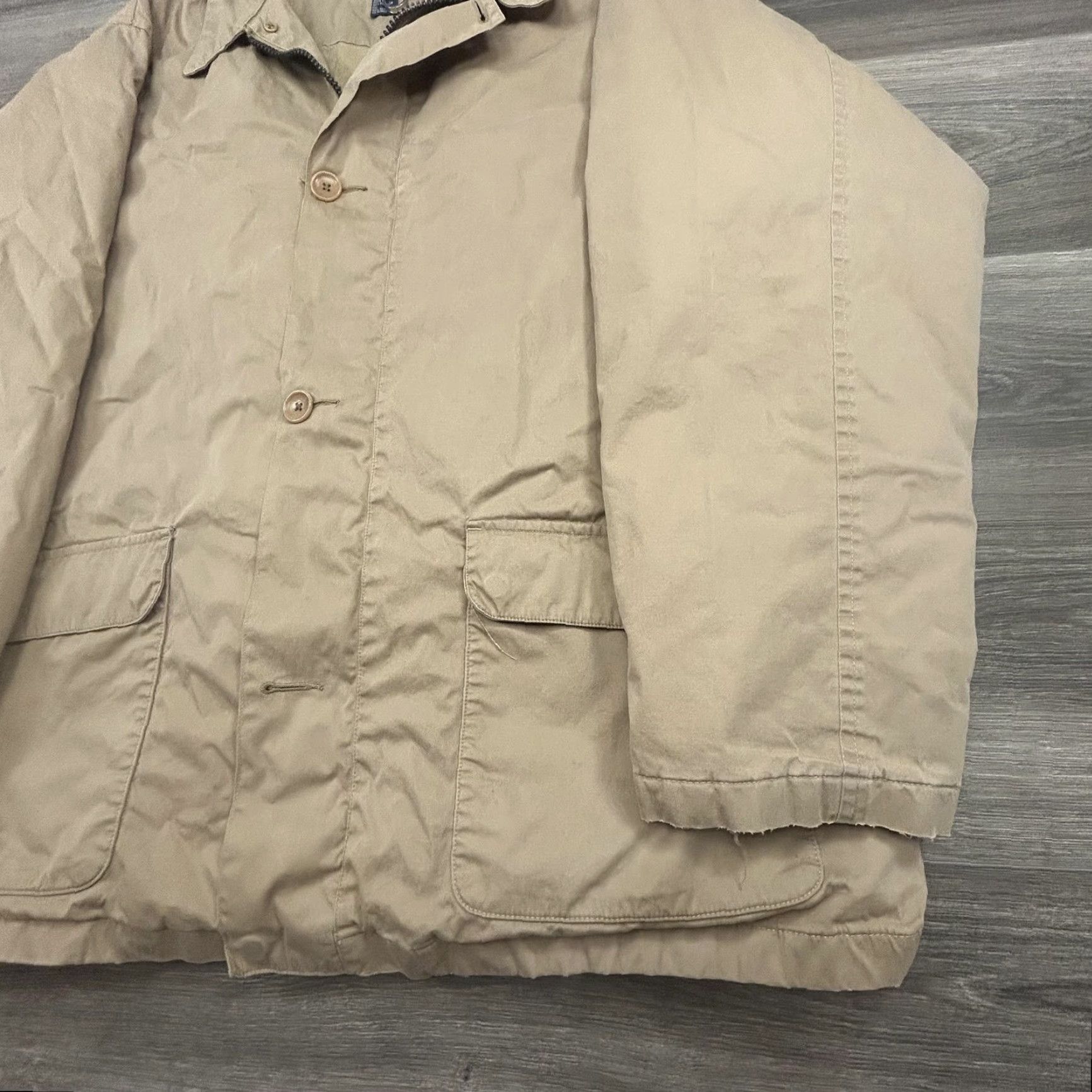 Polo Ralph Lauren VINTAGE Polo Ralph Lauren Jacket Mens 2XL Parka Beig e Cotton Zip Button Field Coat 90s Size US XXL / EU 58 / 5 - 6 Thumbnail